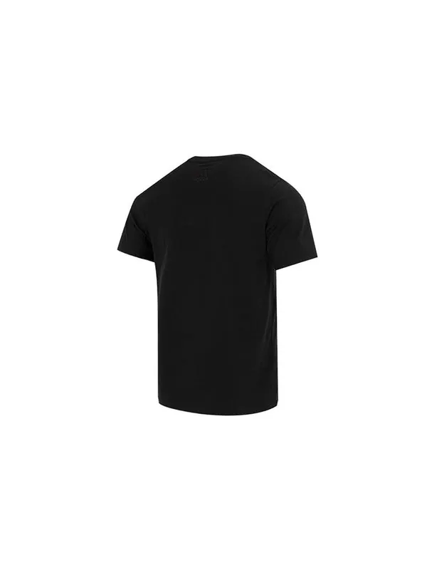 Футболка Essentials одинарный джерси большой логотип футболка Adidas — изображение 2 из 4, черный/белый