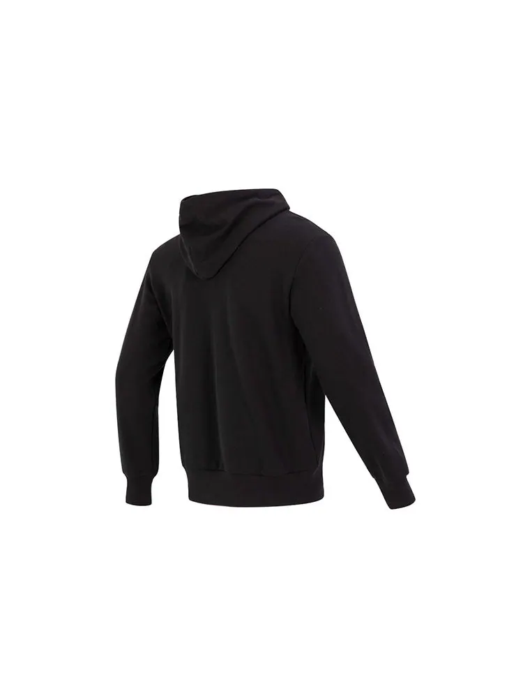 Худи adidas French Terry Big Logo Hoodie 'Black White' — изображение 2 из 5, черный