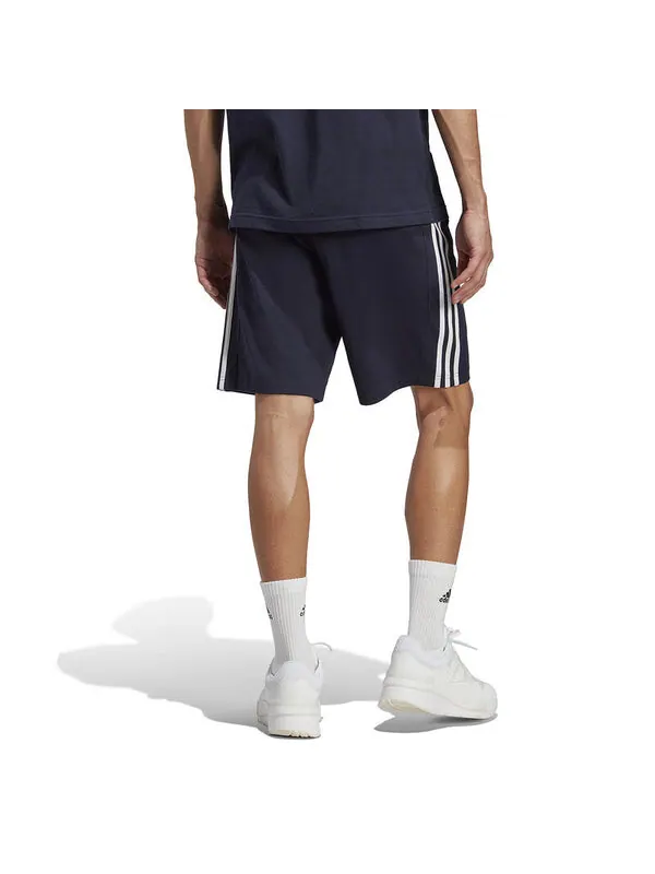 Шорты Essentials одинарный трикотаж 3 полоски шорты азиатские размеры Adidas — изображение 3 из 4, черный/белый