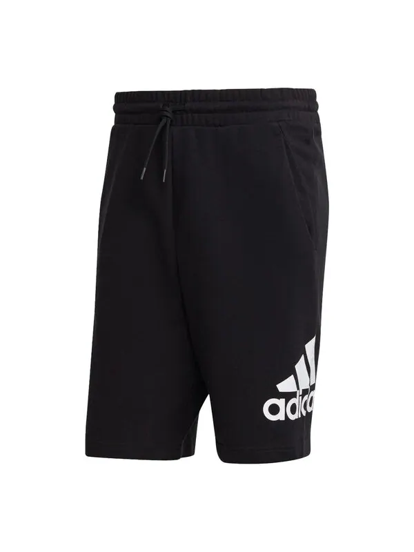 Шорты Essentials большие шорты из французского трикотажа с логотипом Adidas — изображение 1 из 4, черный/белый