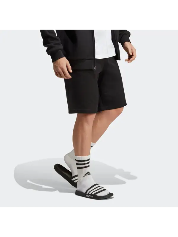 Шорты Essentials большие шорты из французского трикотажа с логотипом Adidas — изображение 4 из 4, черный/белый