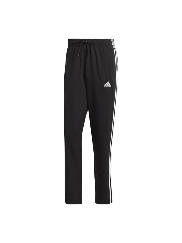 Брюки aeroready essentials stanford с открытым краем и вышитым маленьким логотипом Adidas — изображение 1 из 4, черный