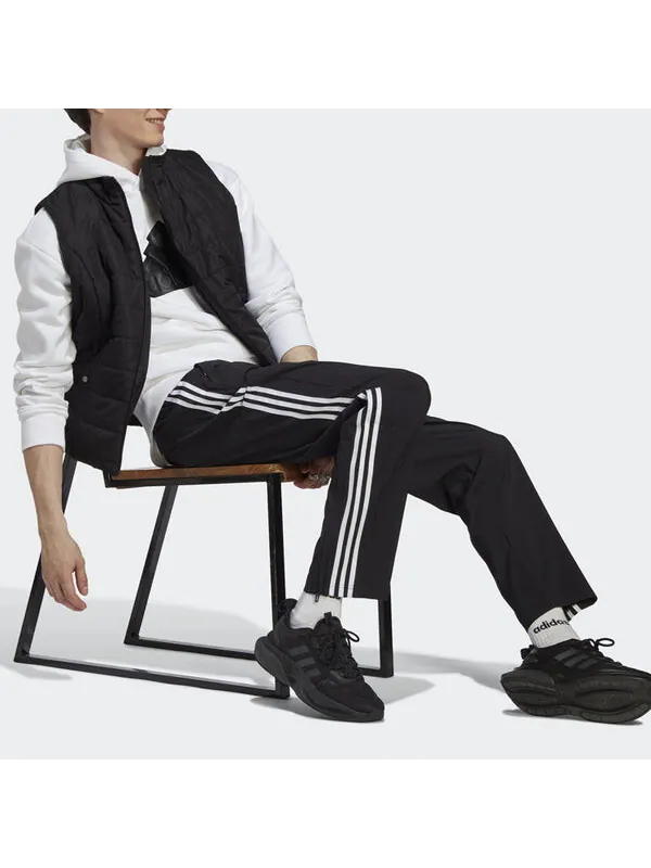 Брюки aeroready essentials stanford с открытым краем и вышитым маленьким логотипом Adidas — изображение 4 из 4, черный