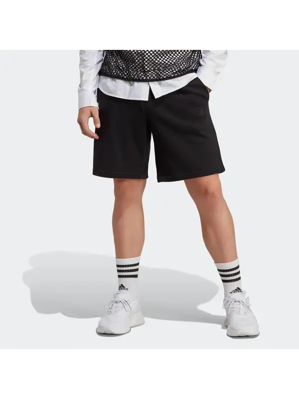 Шорты все szn шорты из французского трикотажа Adidas — изображение 2 из 4, черный