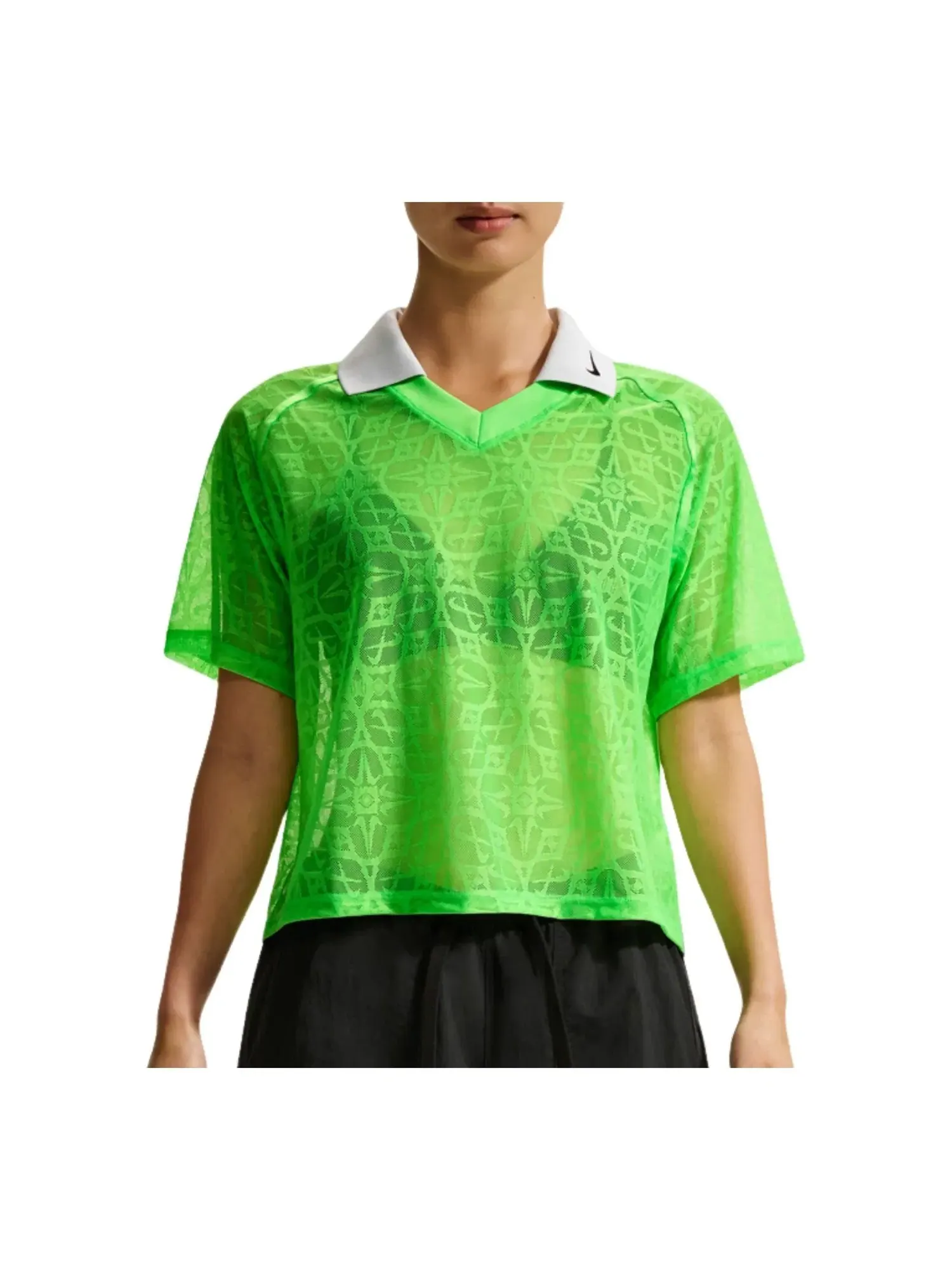 Классическая свободная футболка Nike Sportswear на шнуровке — изображение 1 из 2, зеленый