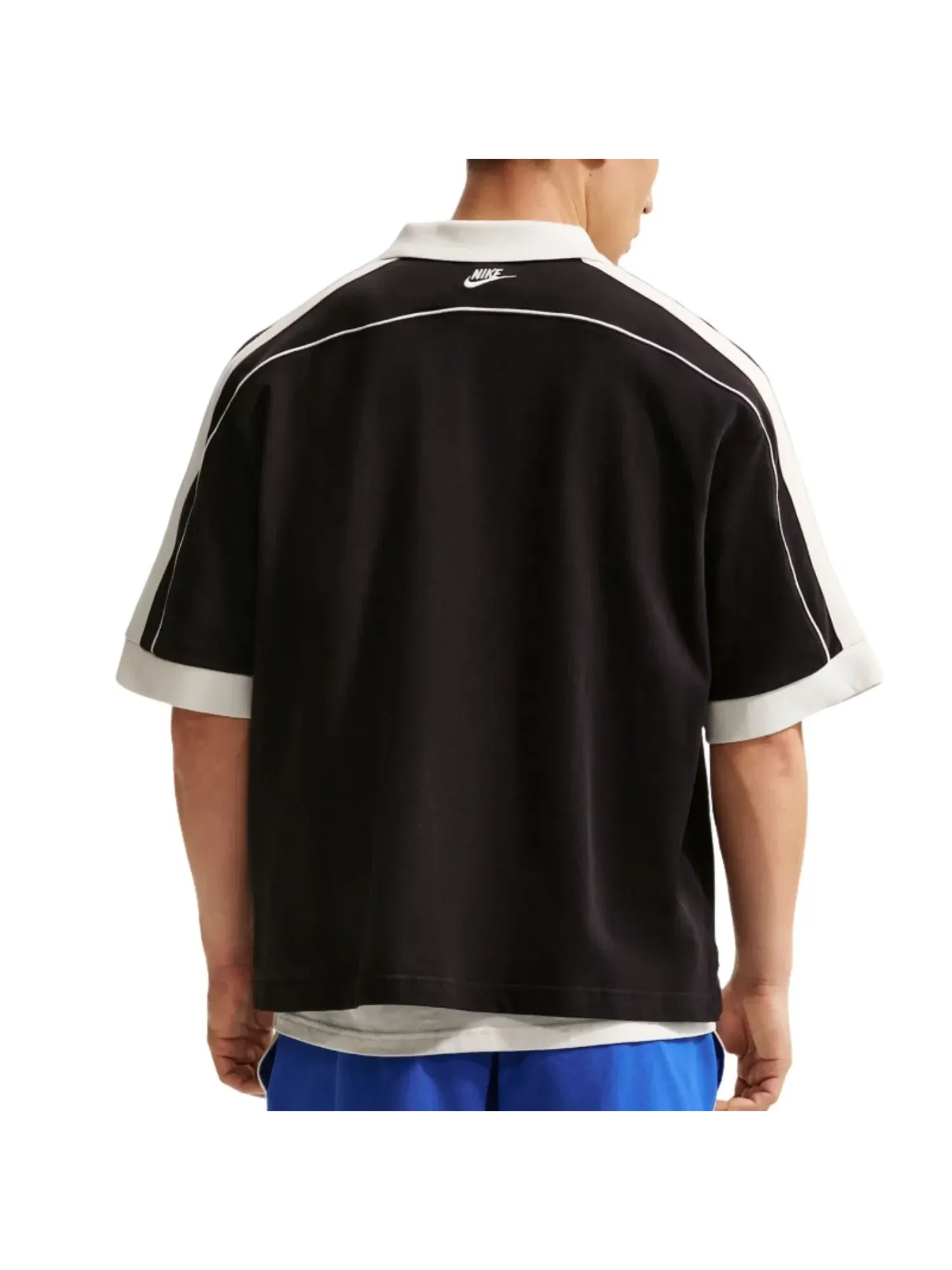 Футболка-поло Nike Sportswear Club Oversized 'Black Sail' IF0724-010 — изображение 2 из 2, черный