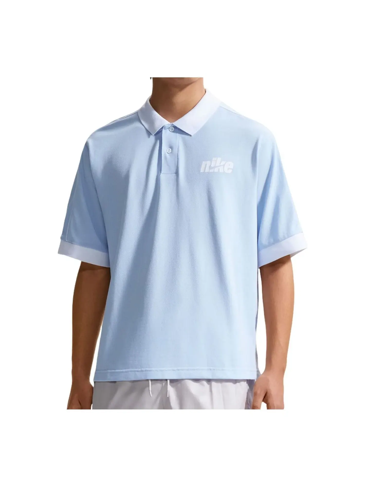Футболка-поло Nike Sportswear Club Oversized — изображение 1 из 2, синий