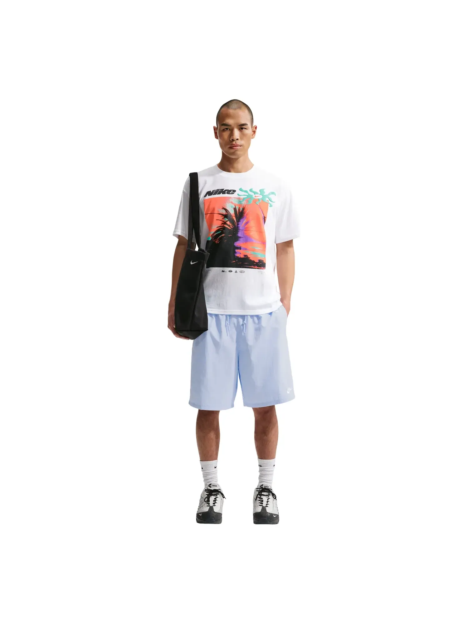 Мужские шорты с принтом Nike Sportswear Club Hydrogen Blue White — изображение 1 из 5, синий