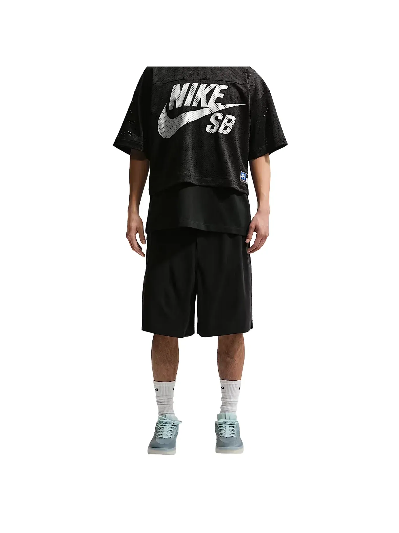 Мужские шорты для скейтбординга Nike SB Black White — изображение 4 из 4, черный