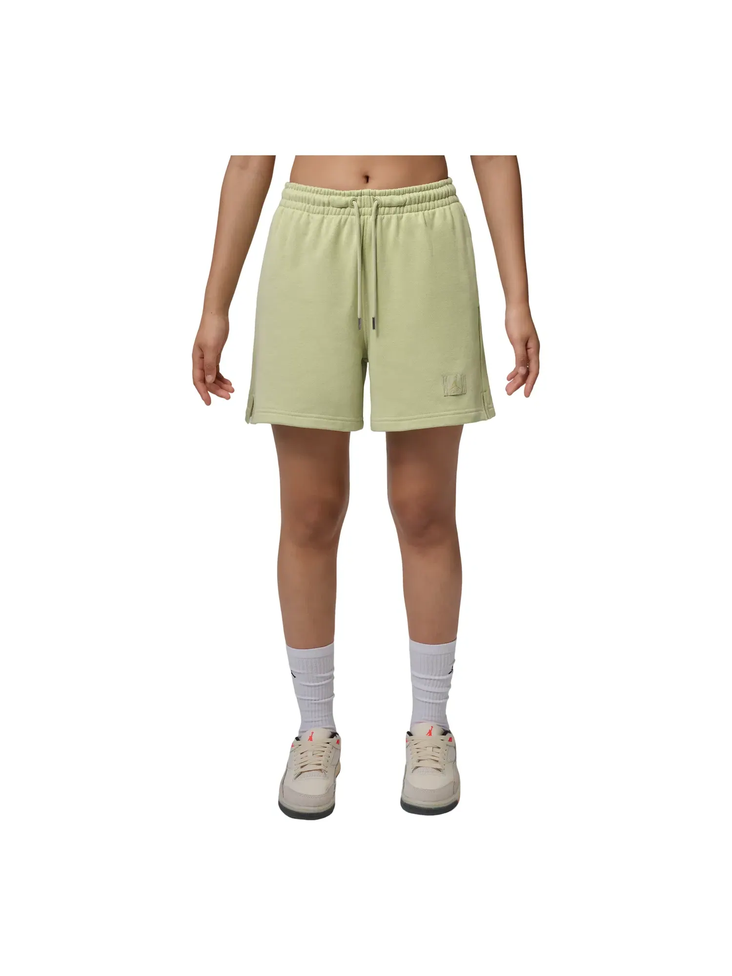 Флисовые шорты Jordan Flight 'Olive Aura Lawn' IF1155-371 — изображение 5 из 5, зеленый