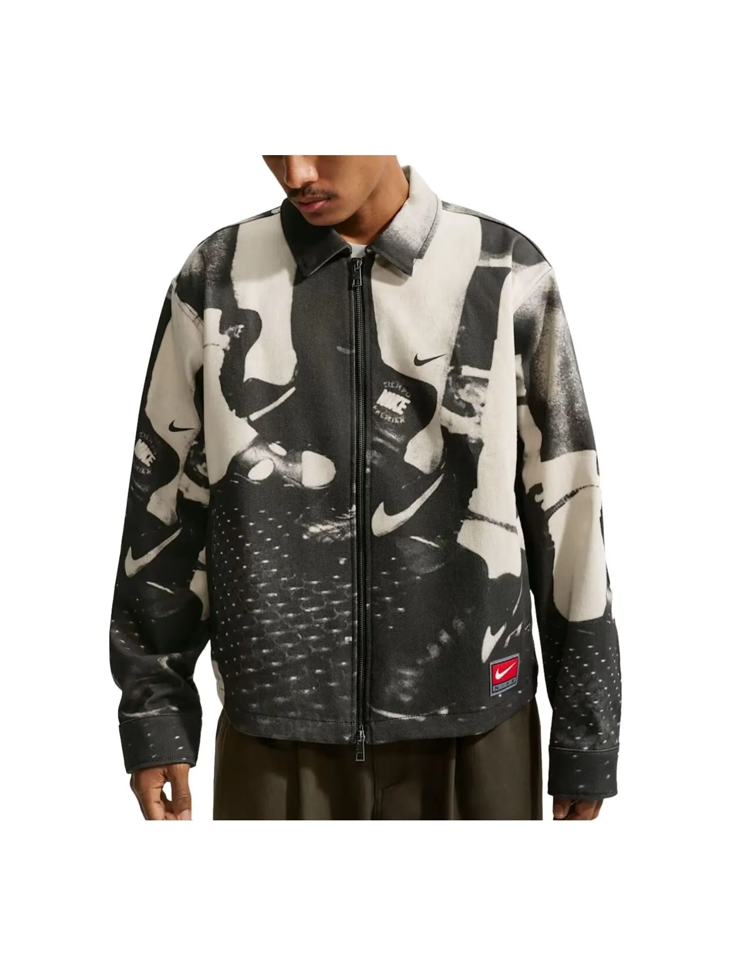 Спортивная куртка Nike Life Field Sport Jacket — изображение 1 из 2, черный/белый