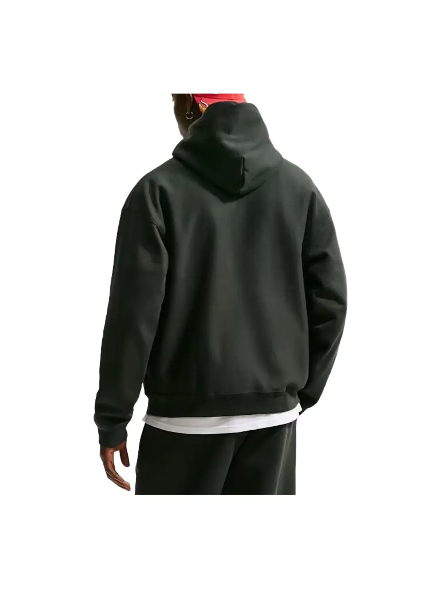 Толстовка Nike Solo Swoosh из флиса, цвет «Черная ель» — изображение 2 из 2