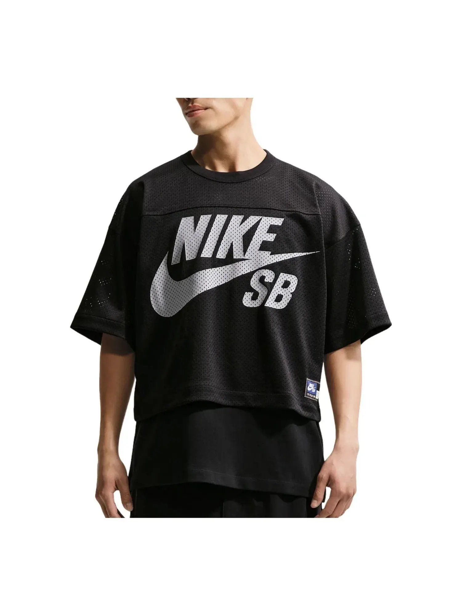 Футболка для скейтбординга Nike SB Football Shirt Skate Top 'Black' IF1349-010 — изображение 1 из 2, черный