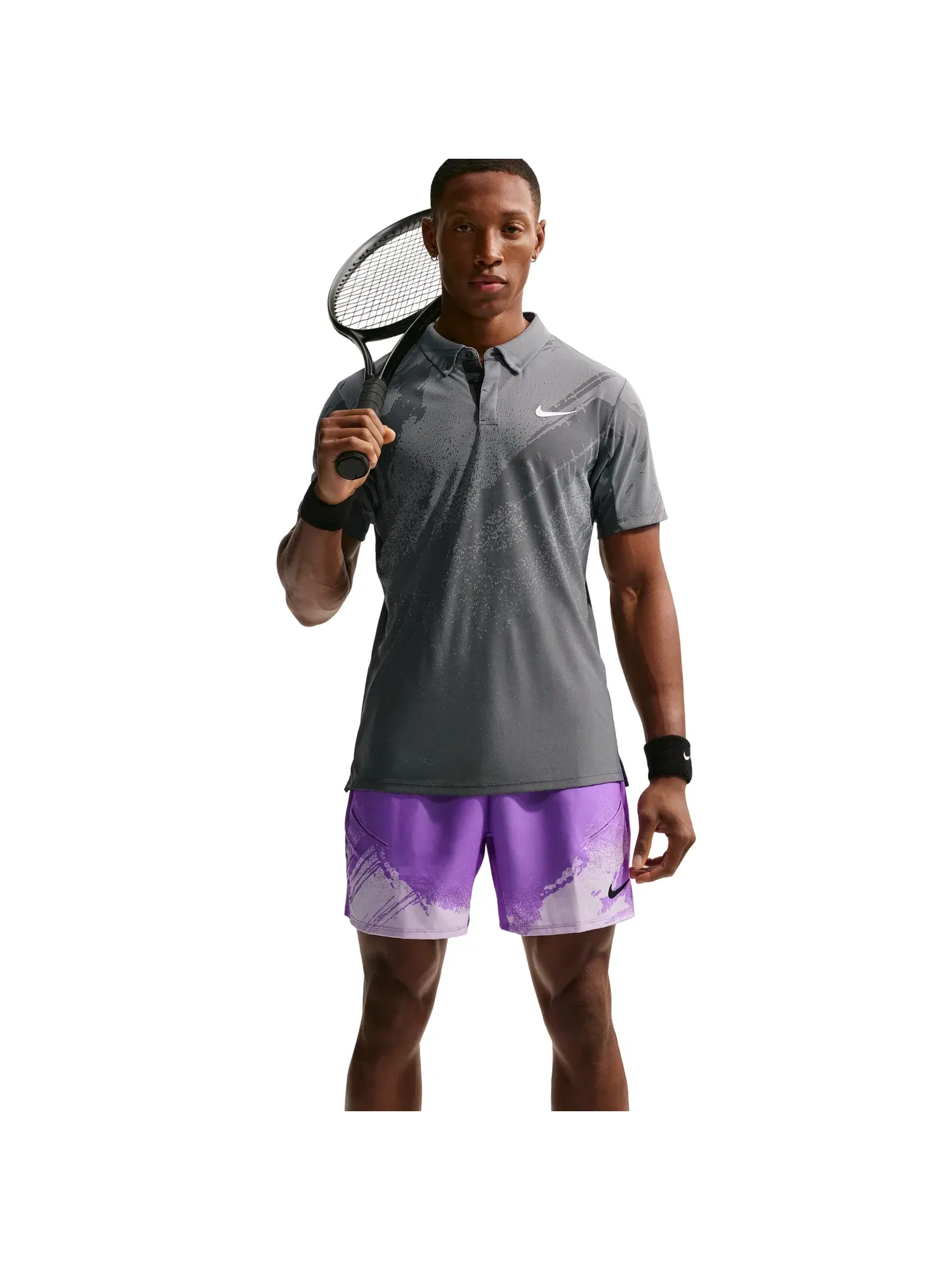 Шорты Nike Court Slam Dri-FIT 'Bright Violet Violet Mist Black' IF1560-522 — изображение 3 из 5, фиолетовый