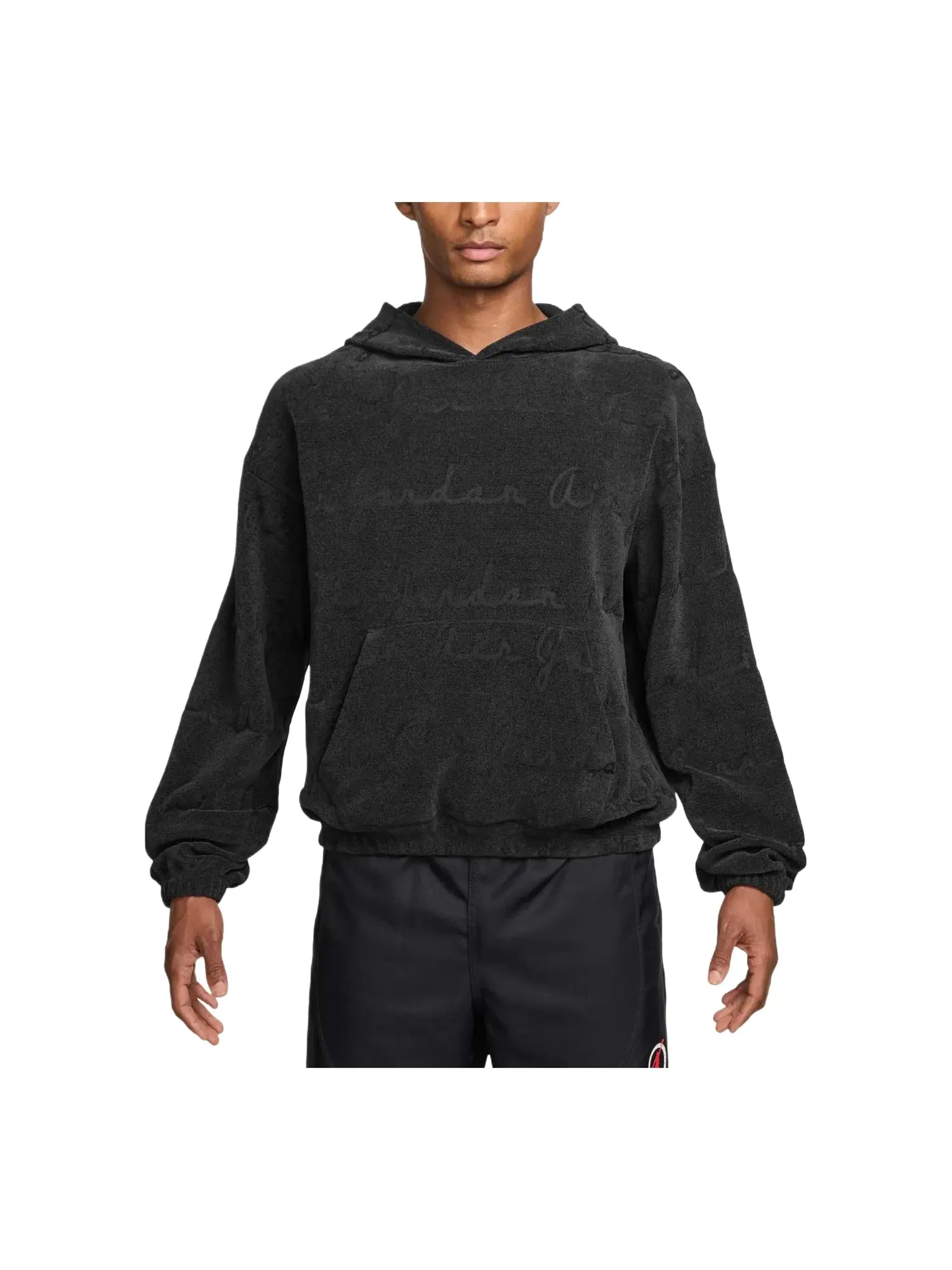 Мужское худи с жаккардовым принтом Air Jordan Flight Jacquard Pullover Hoodie — изображение 1 из 4, черный