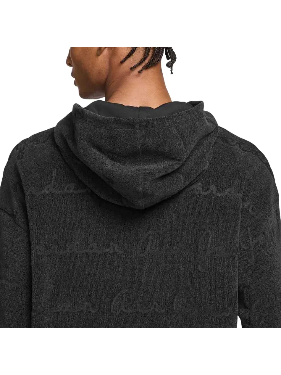 Мужское худи с жаккардовым принтом Air Jordan Flight Jacquard Pullover Hoodie — изображение 4 из 4, черный