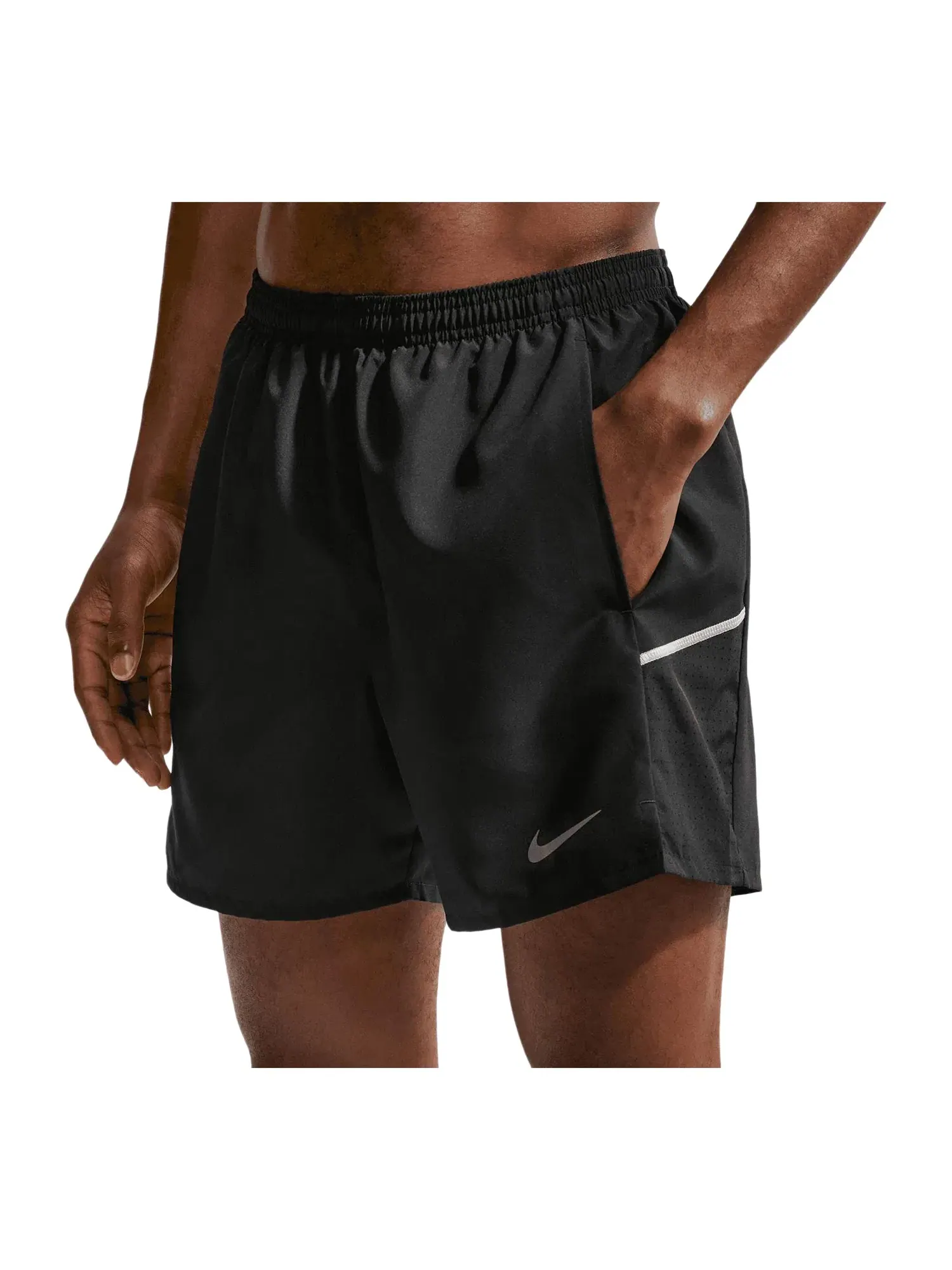 Мужские беговые шорты 2-в-1 с внутренними трусами Miler Dri-FIT Nike — изображение 1 из 2, черный