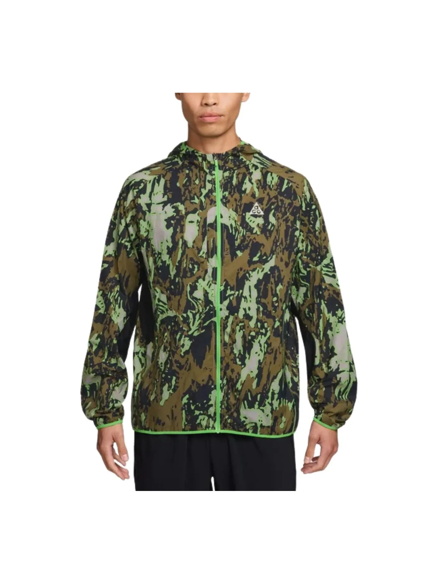 Куртка для трейлраннинга Nike ACG 'College Grey Mean Green' — изображение 1 из 2, серый/зеленый