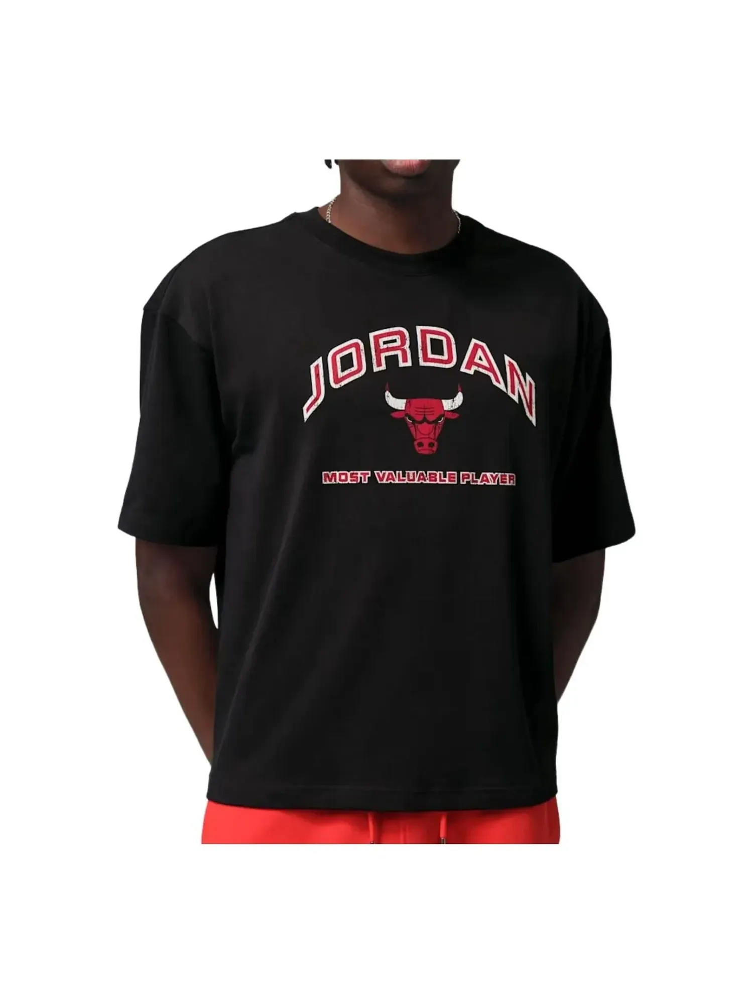 Футболка Jordan Flight Essentials Boxy Graphic T-Shirt 'Black University Red' — изображение 1 из 2, черный