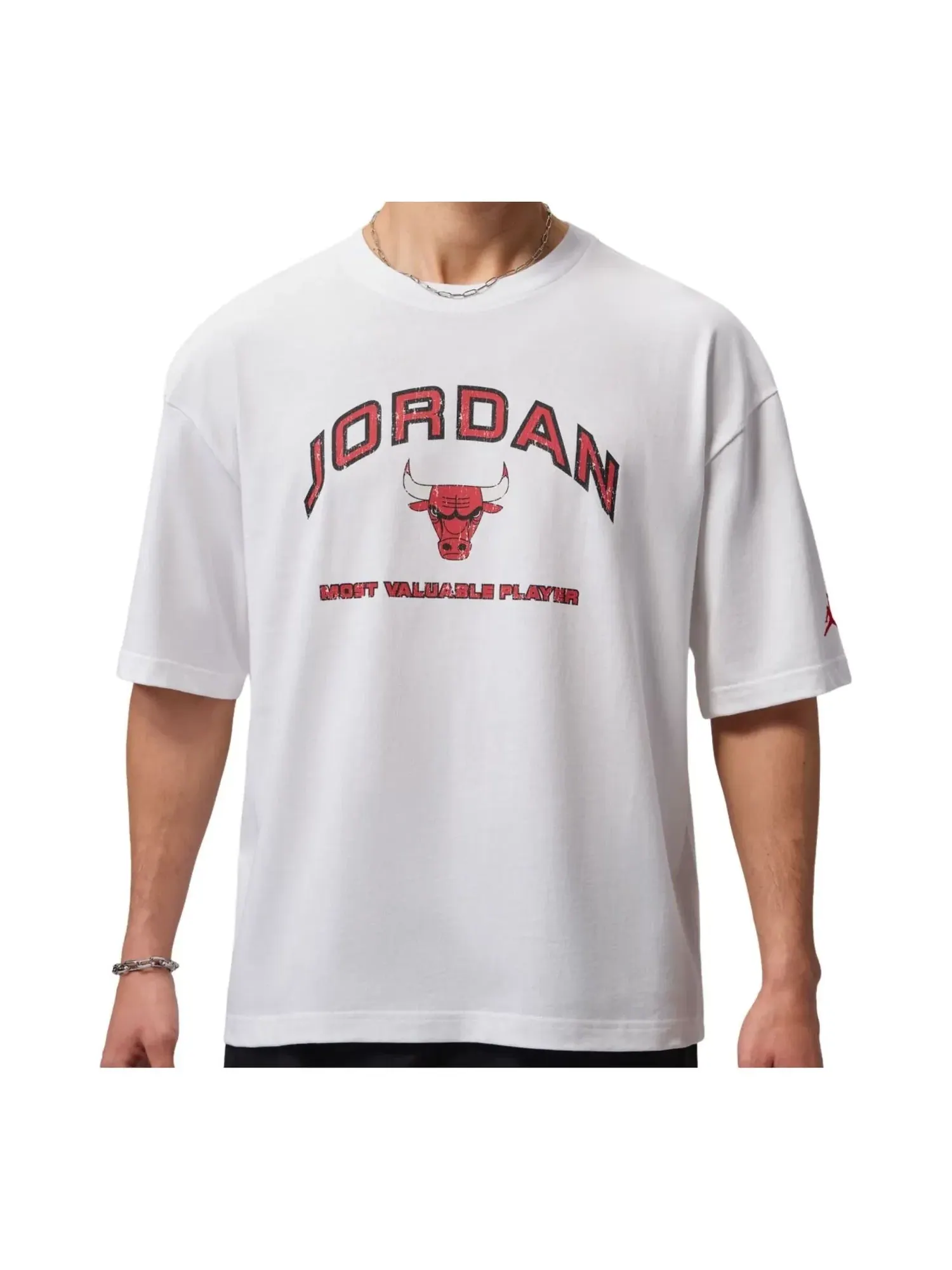 Футболка Jordan Flight Essentials Boxy Graphic T-Shirt 'White University Red' IF3122-100 — изображение 1 из 2, белый