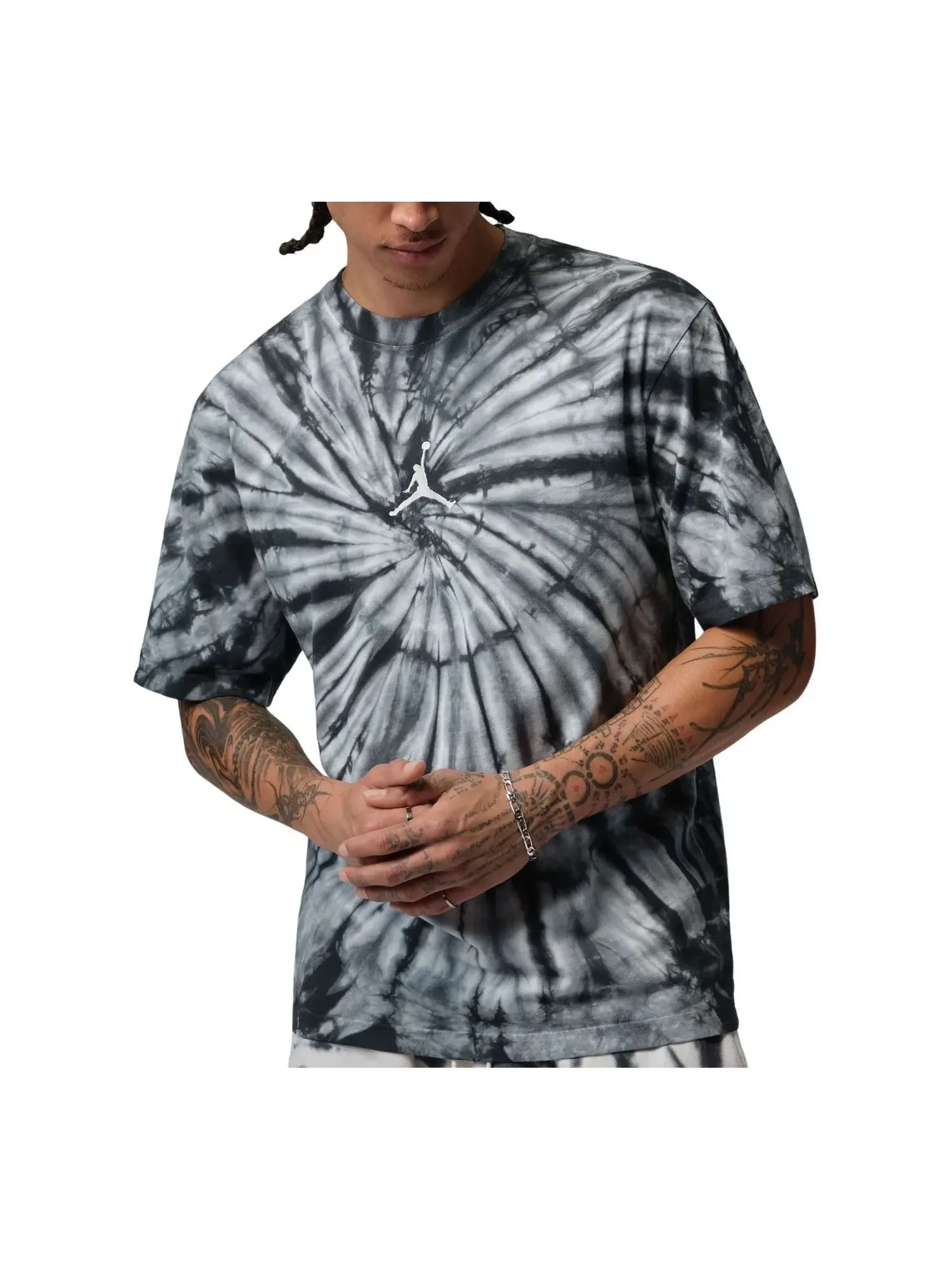 Мужская футболка с принтом Brooklyn Tie-dye Festive Jordan — изображение 1 из 2, черный