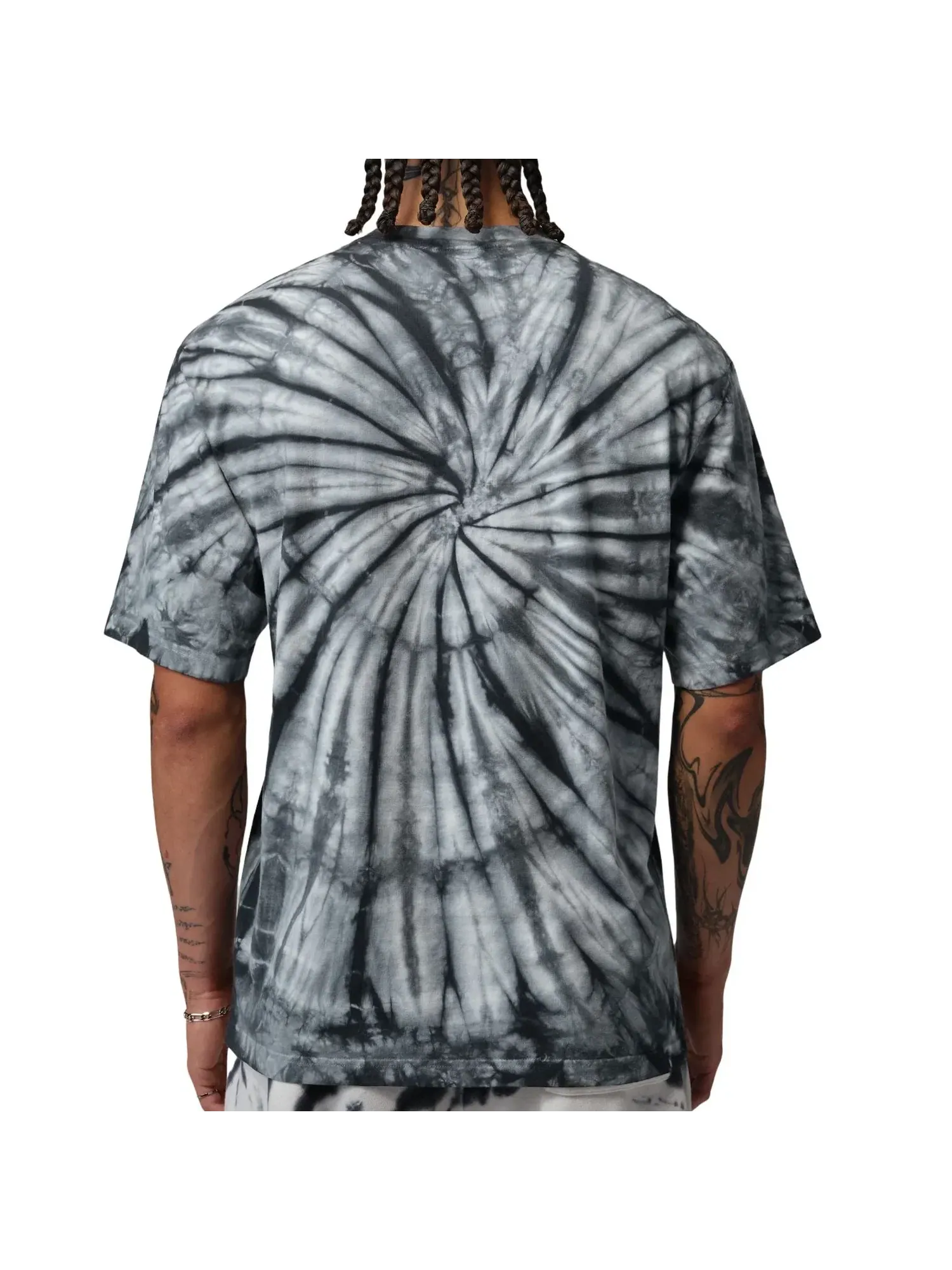 Мужская футболка с принтом Brooklyn Tie-dye Festive Jordan — изображение 2 из 2, черный