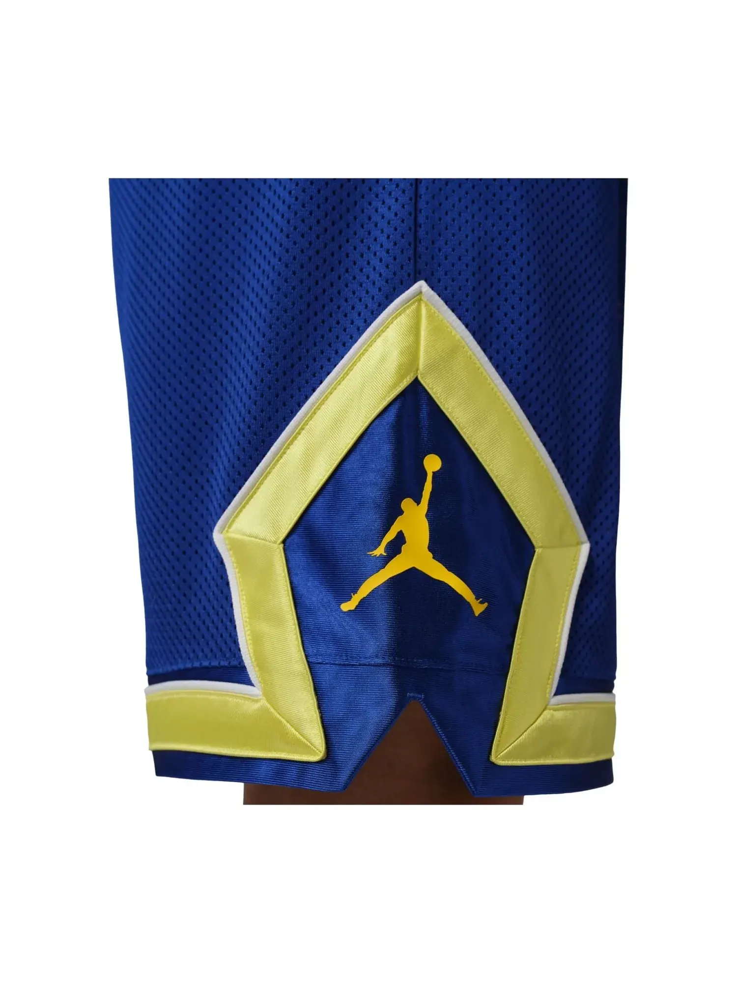 Шорты Air Jordan Mesh Diamond Shorts 'Old Royal Yellow Pulse' — изображение 2 из 3, синий