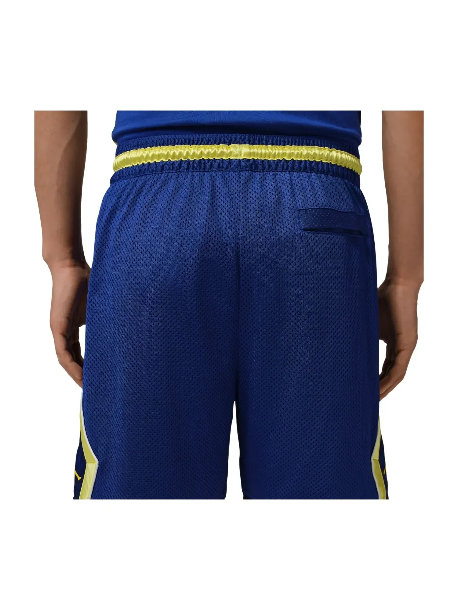 Шорты Air Jordan Mesh Diamond Shorts 'Old Royal Yellow Pulse' — изображение 3 из 3, синий
