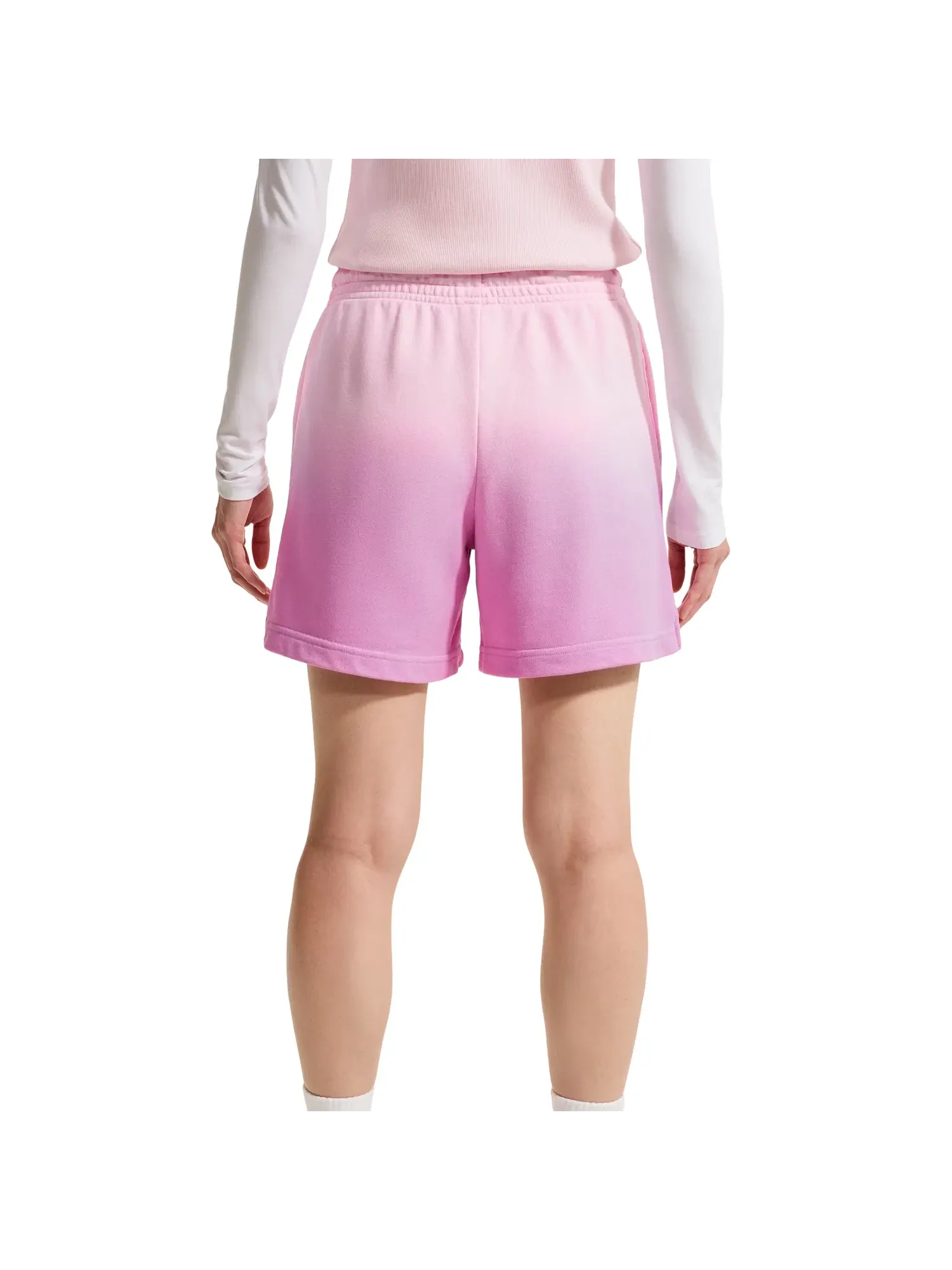 Женские шорты Nike Sportswear Phoenix Fleece с завышенной талией Pink Foam Light Magenta — изображение 2 из 3, розовый
