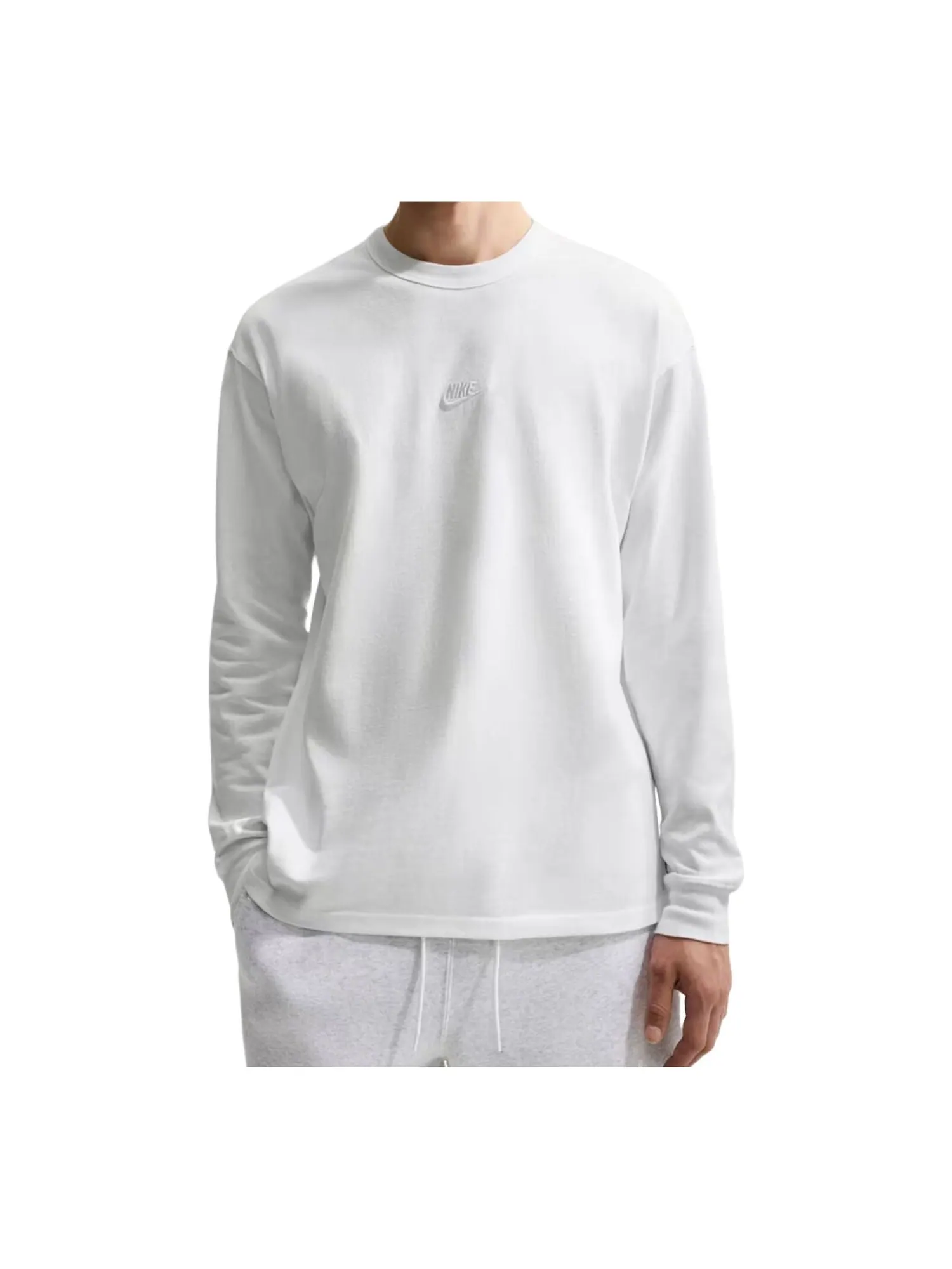 Футболка с длинными рукавами Nike Sportswear Premium Essentials — изображение 1 из 2, белый