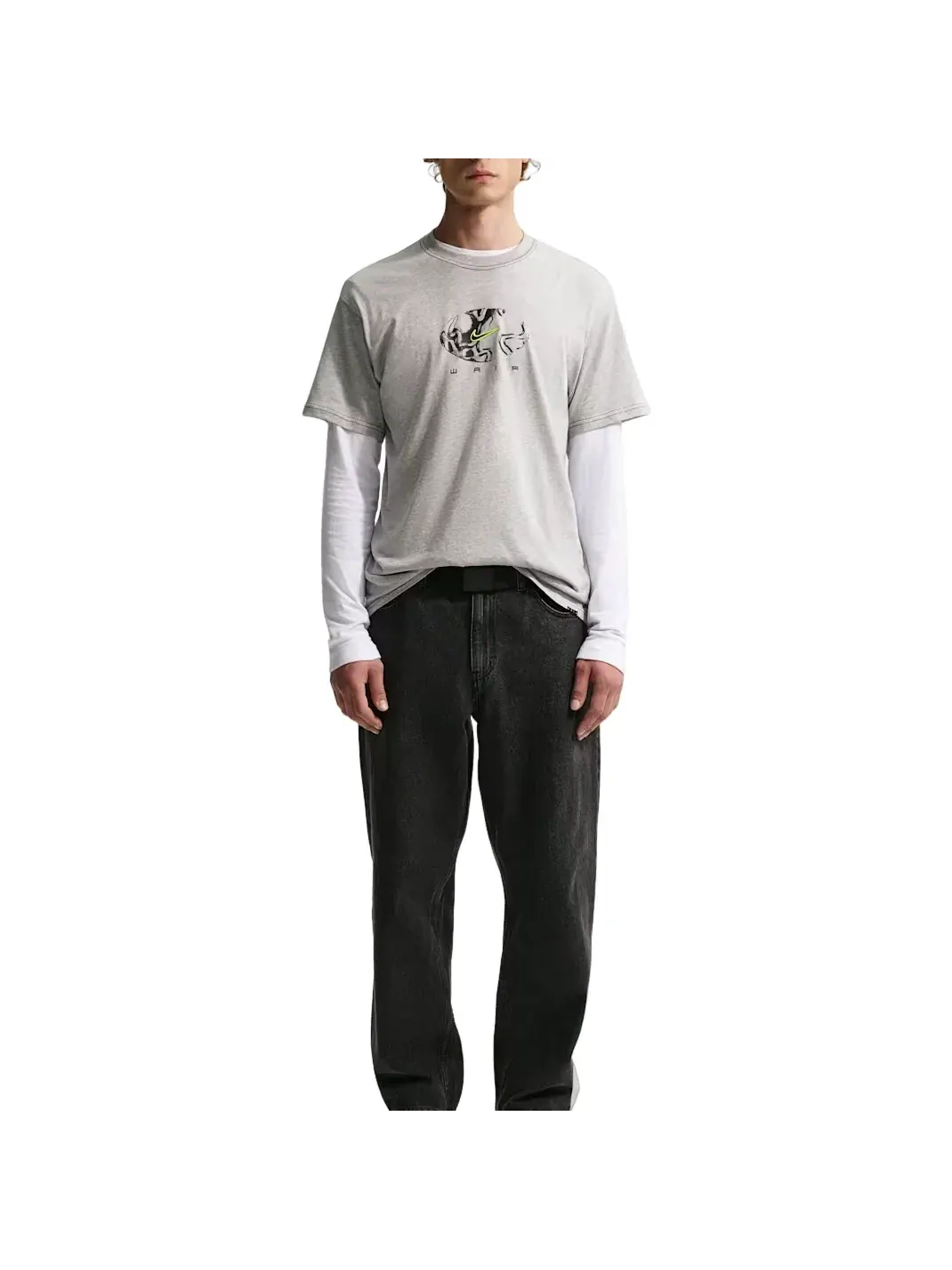 Мужская футболка с коротким рукавом Nike SB Skate T-Shirt Grey Heather — изображение 2 из 4, серый