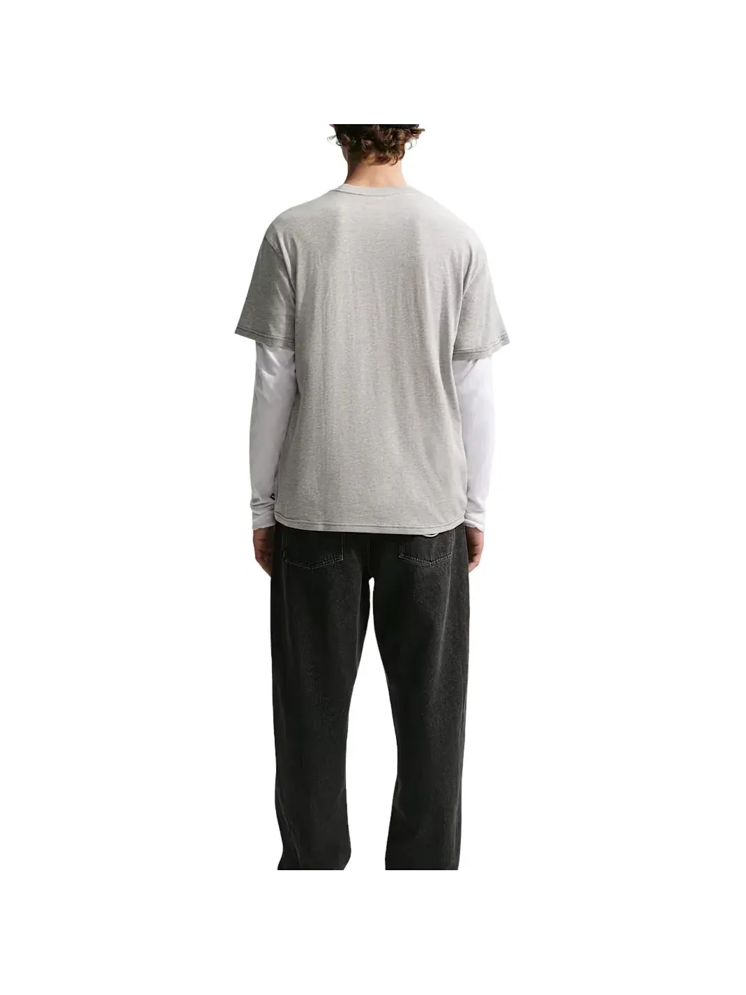 Мужская футболка с коротким рукавом Nike SB Skate T-Shirt Grey Heather — изображение 3 из 4, серый