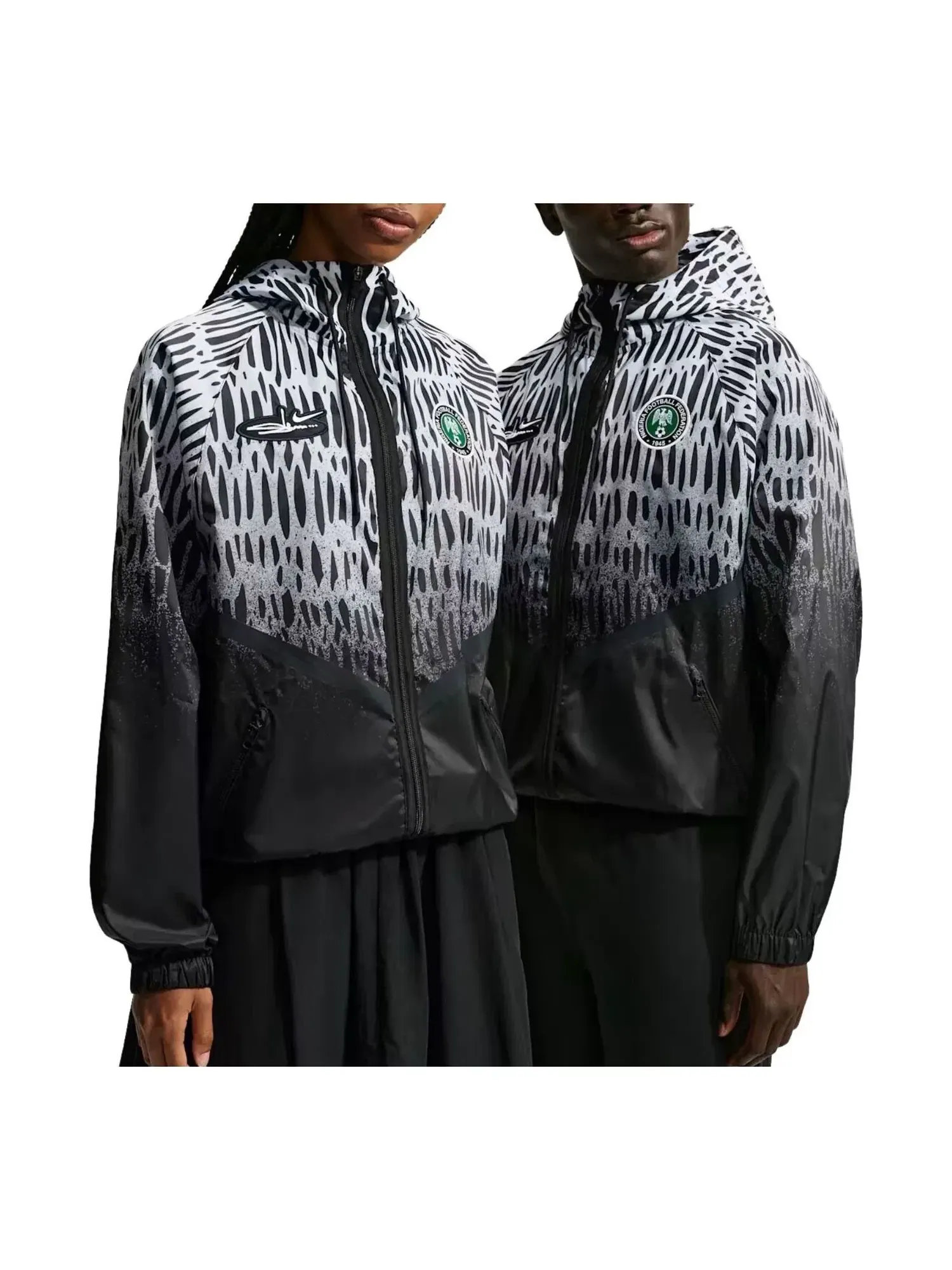 Мужская куртка с принтом Nike x Nigeria x Slawn Cryoshot Anthem Jacket — изображение 1 из 2, черный