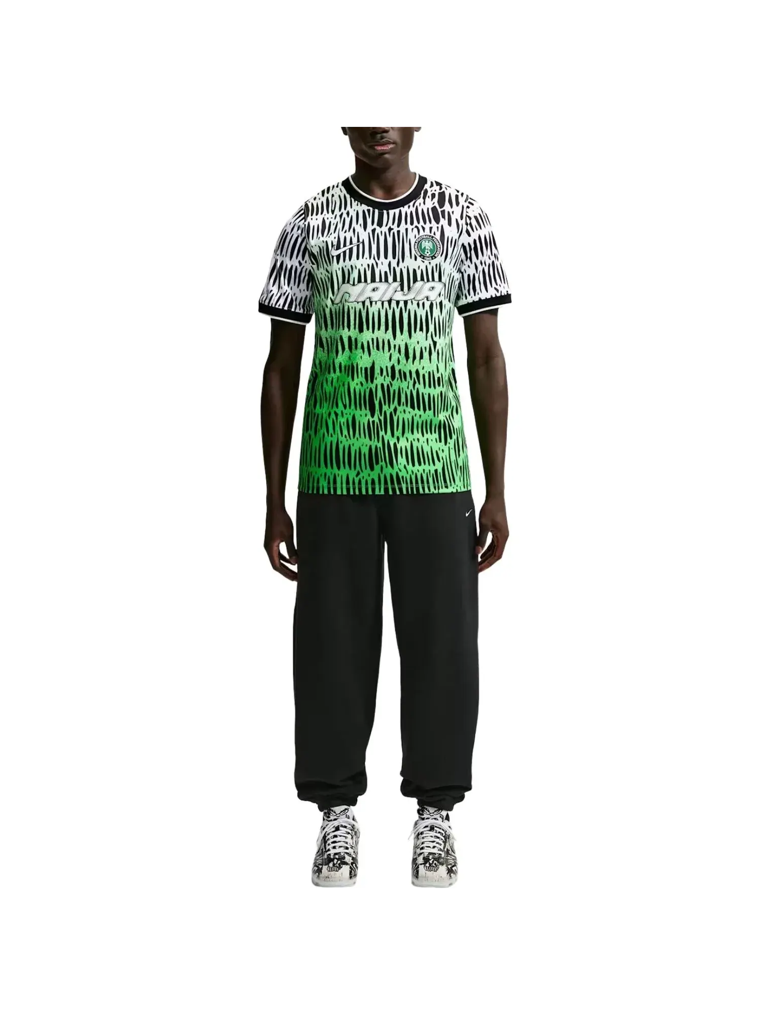Мужская футболка с принтом Nike x Nigeria x Slawn Dri-FIT Academy Pro T-Shirt — изображение 2 из 2, черный