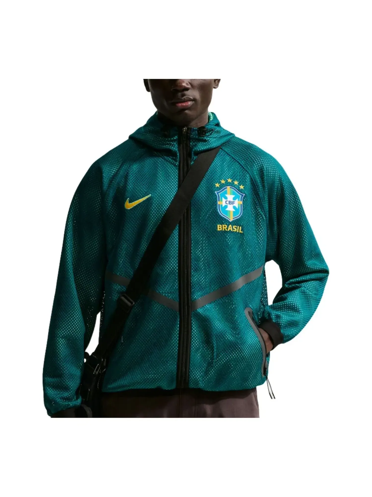 Куртка Nike Brazil 2026 Anthem Jacket 'Geode Teal Light Menta Midwest Gold' IH1757-369 — изображение 1 из 2, зеленый