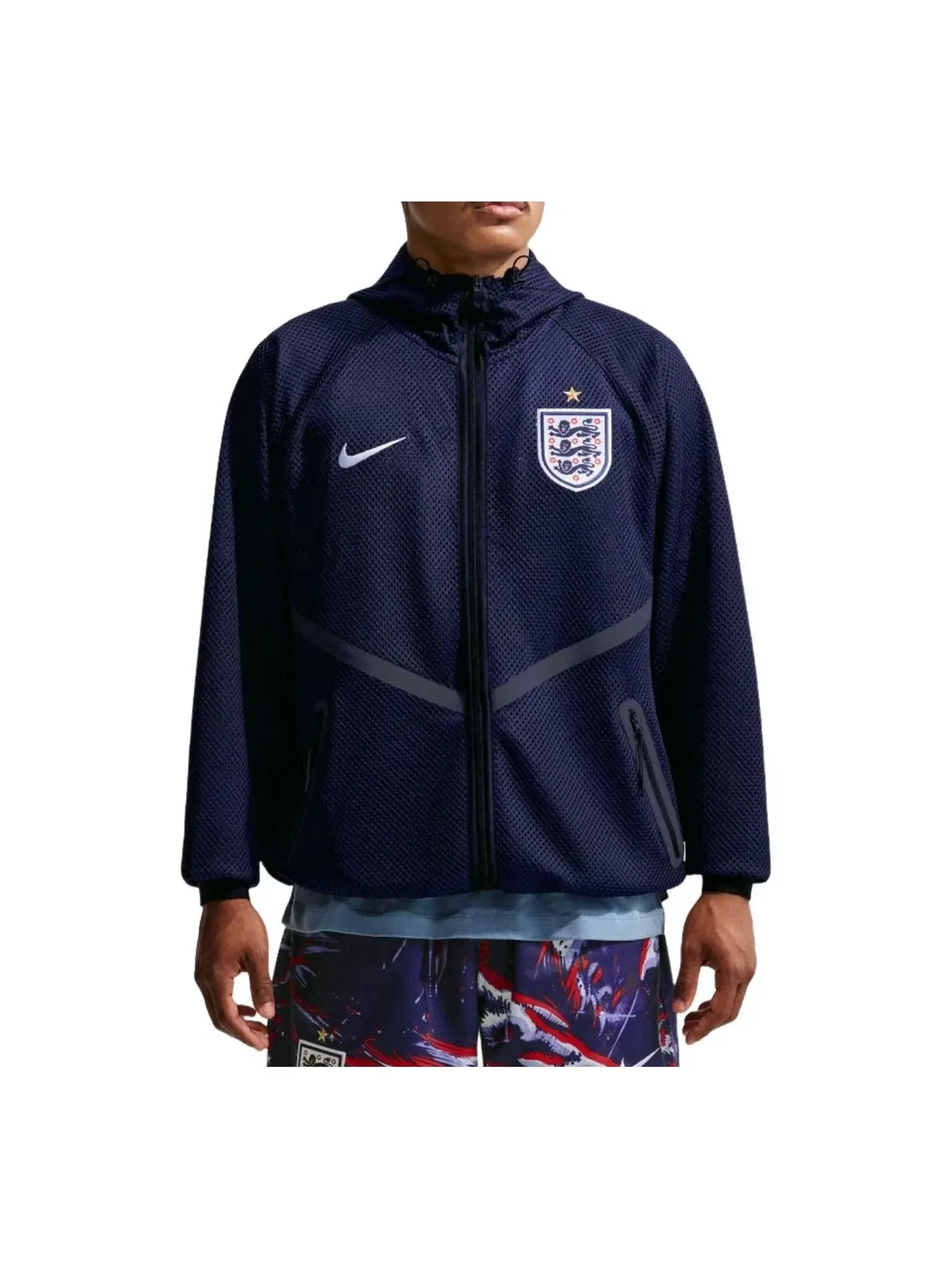 Мужская куртка Dri-FIT с длинным рукавом Nike England Anthem Obsidian — изображение 1 из 2, темно-синий