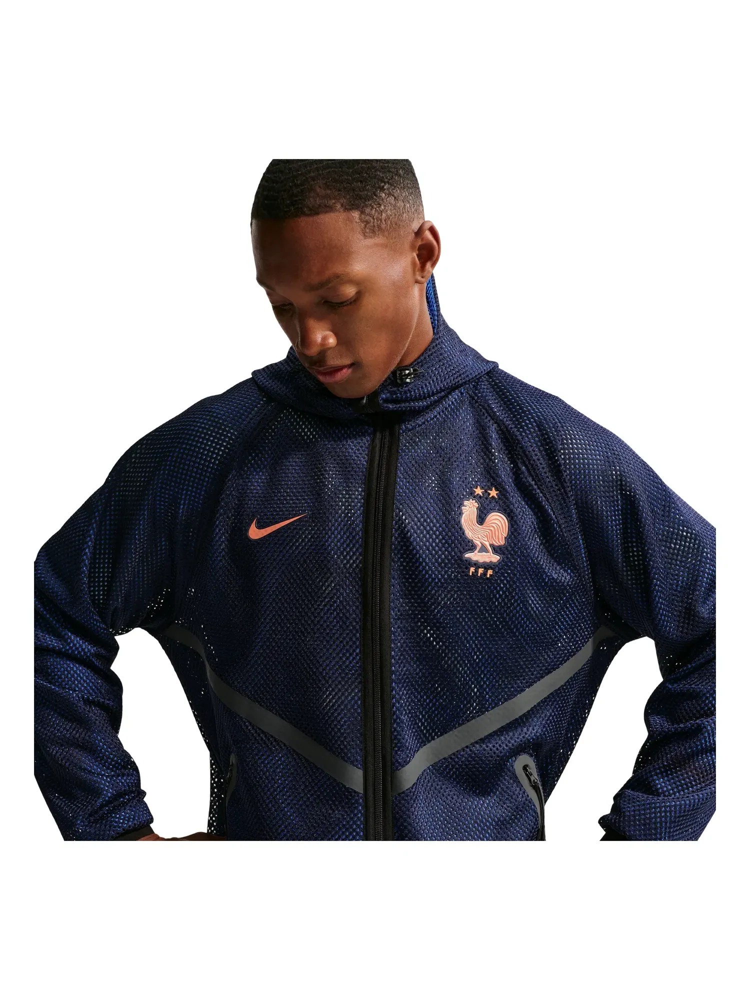 Куртка Nike FFF Dri-Fit Football Anthem Jacket 'Blackend Blue Metallic Copper' IH1763-498 — изображение 4 из 4, синий