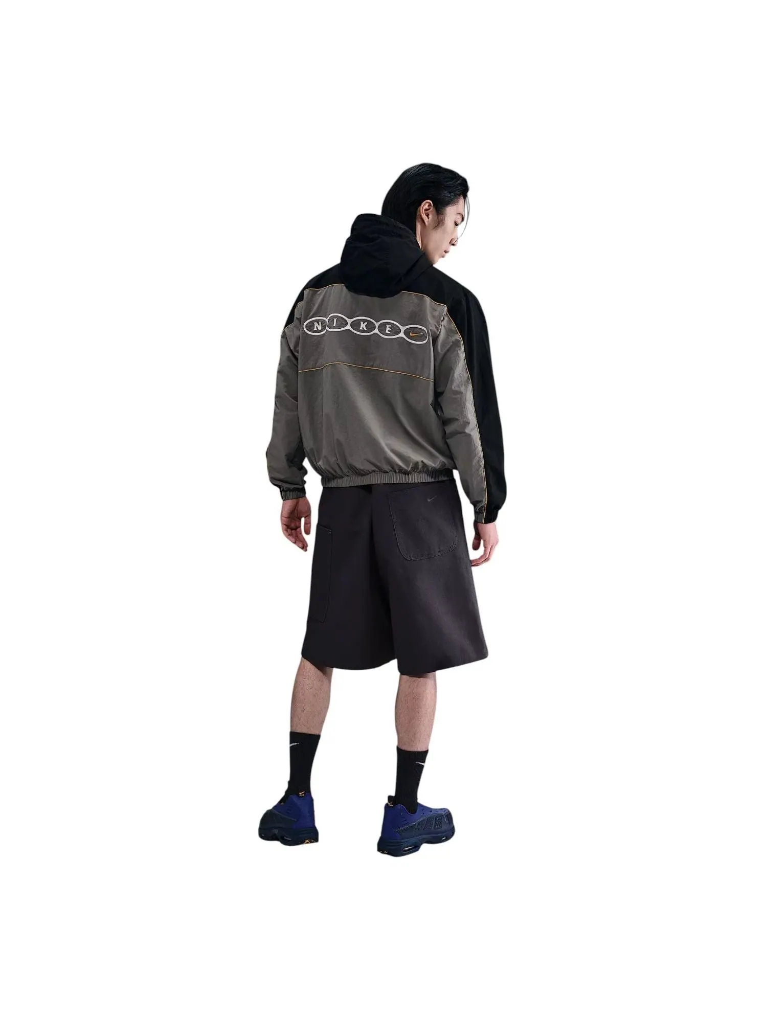 Куртка Nike Club Hooded Jacket 'Flat Pewter Black' — изображение 2 из 2, черный