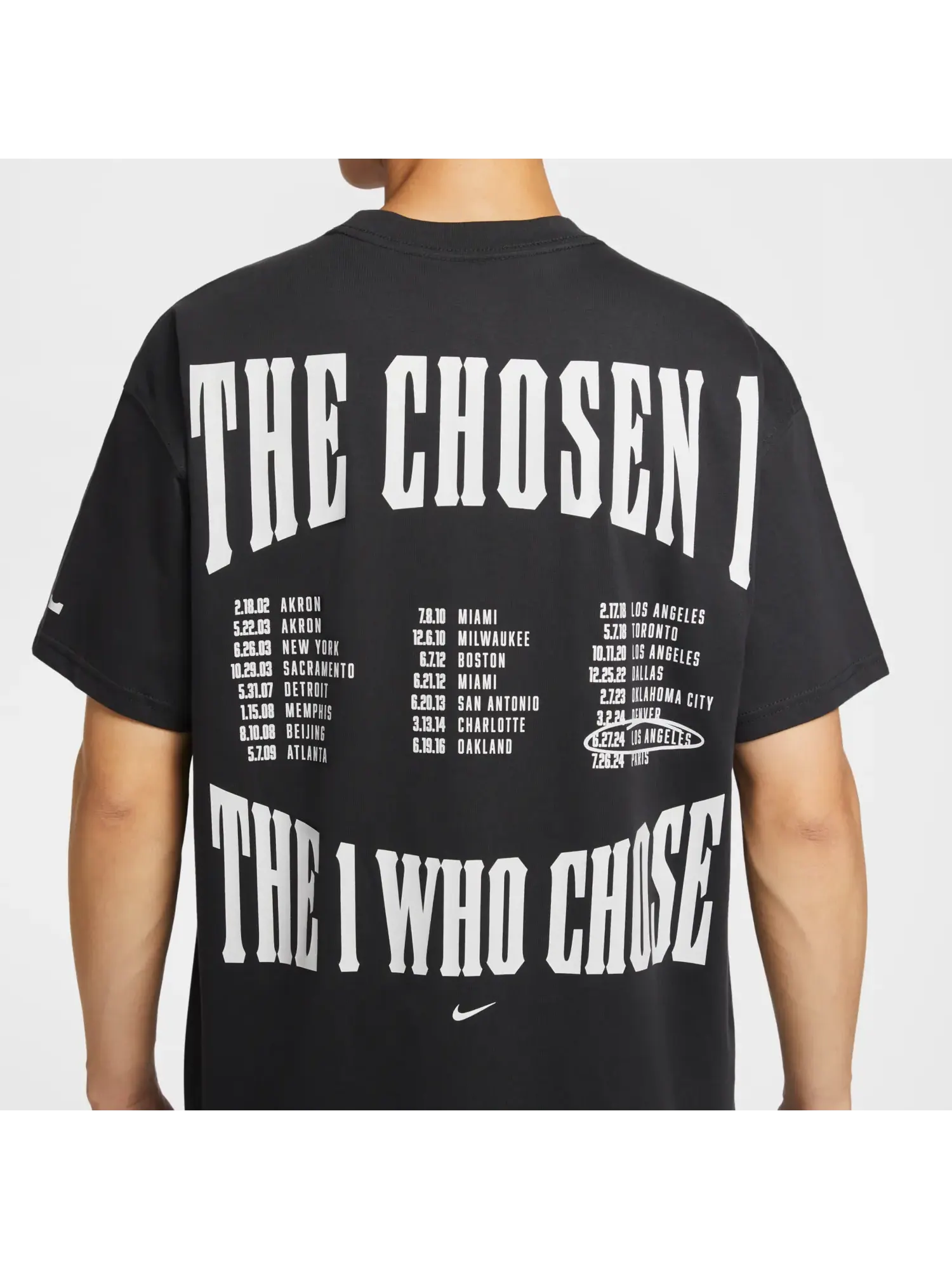 Футболка Nike LeBron Basketball T-Shirt 'Chosen One' — изображение 3 из 4, черный
