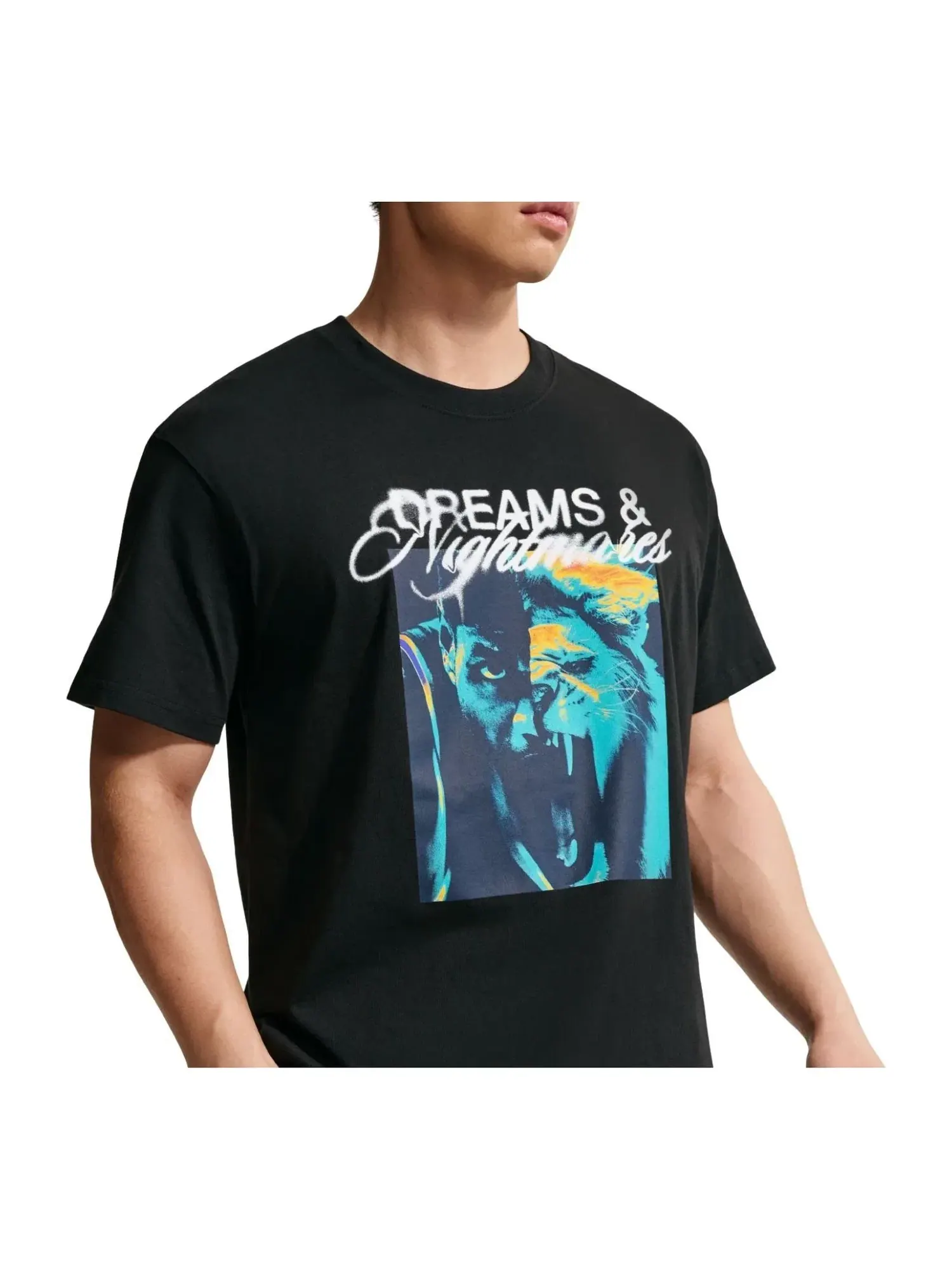 Мужская футболка с принтом Dreams And Nightmares Nike — изображение 1 из 3, черный
