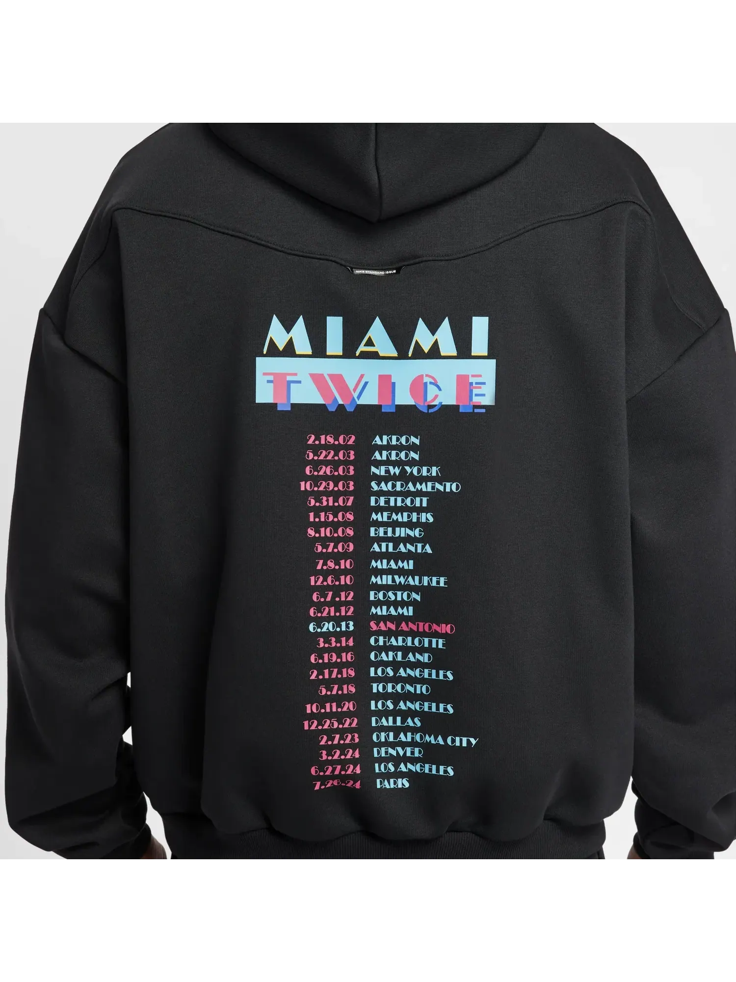 Худи Nike LeBron Standard Issue 'Miami Twice' IH8831-010 — изображение 3 из 6, черный