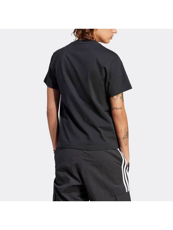 Футболка (WMNS) adidas originals Zebra Animal Print Infill T-Shirt 'Black' — изображение 3 из 4, черный/мульти