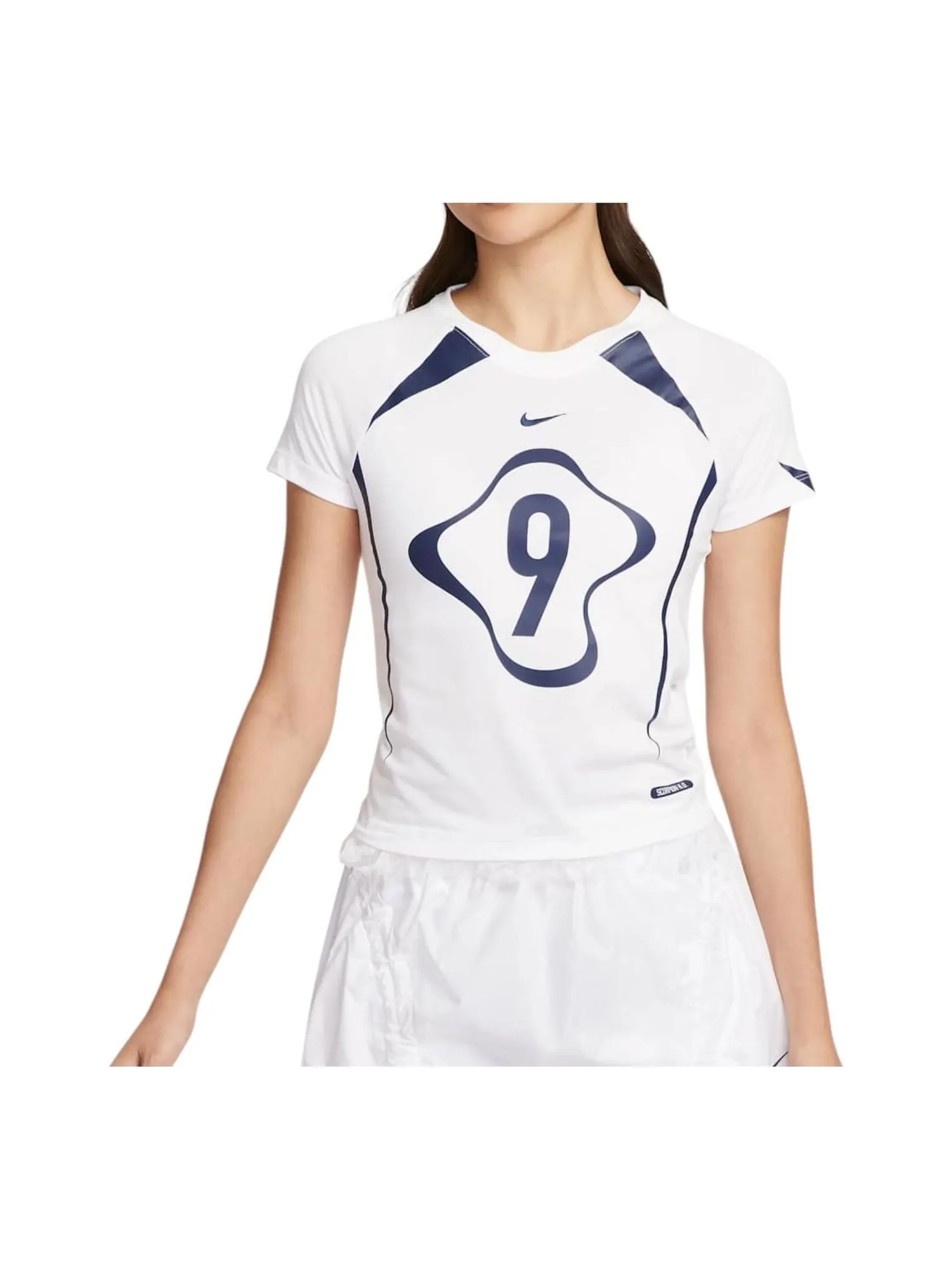 Футболка (WMNS) Nike Chill Knit Graphic T-shirt 'White' — изображение 1 из 2, белый