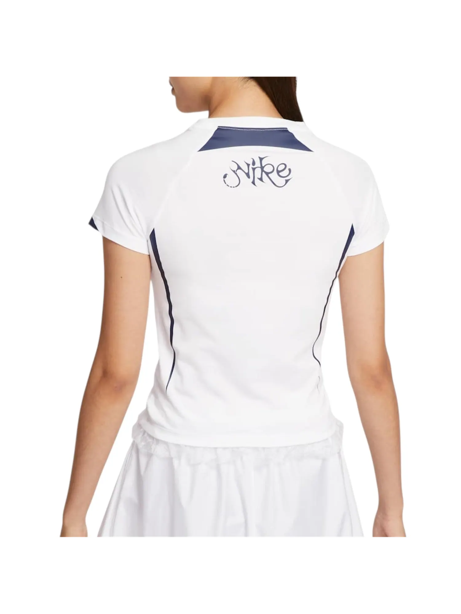 Футболка (WMNS) Nike Chill Knit Graphic T-shirt 'White' — изображение 2 из 2, белый