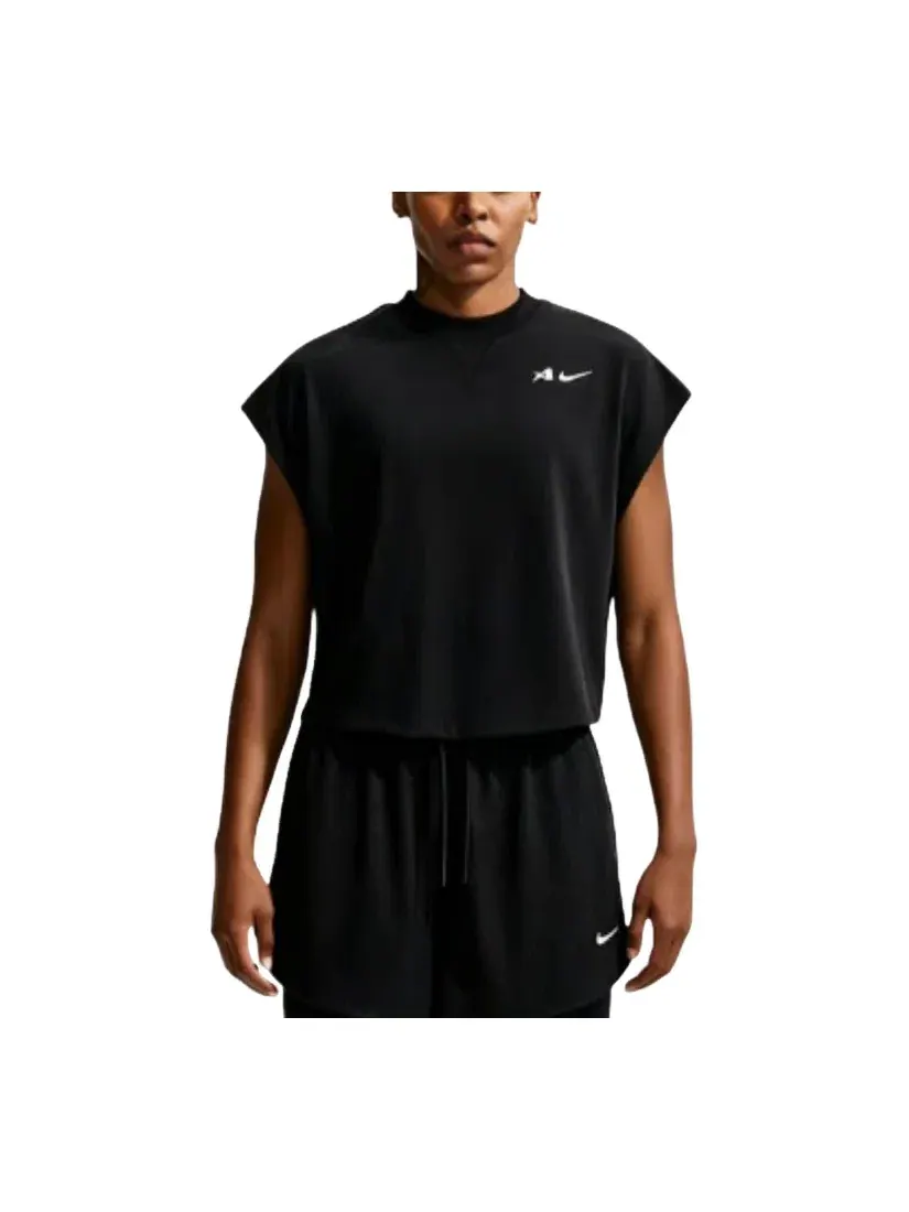 Женский топ без рукавов Nike A'ja Wilson Black White — изображение 1 из 1, черный