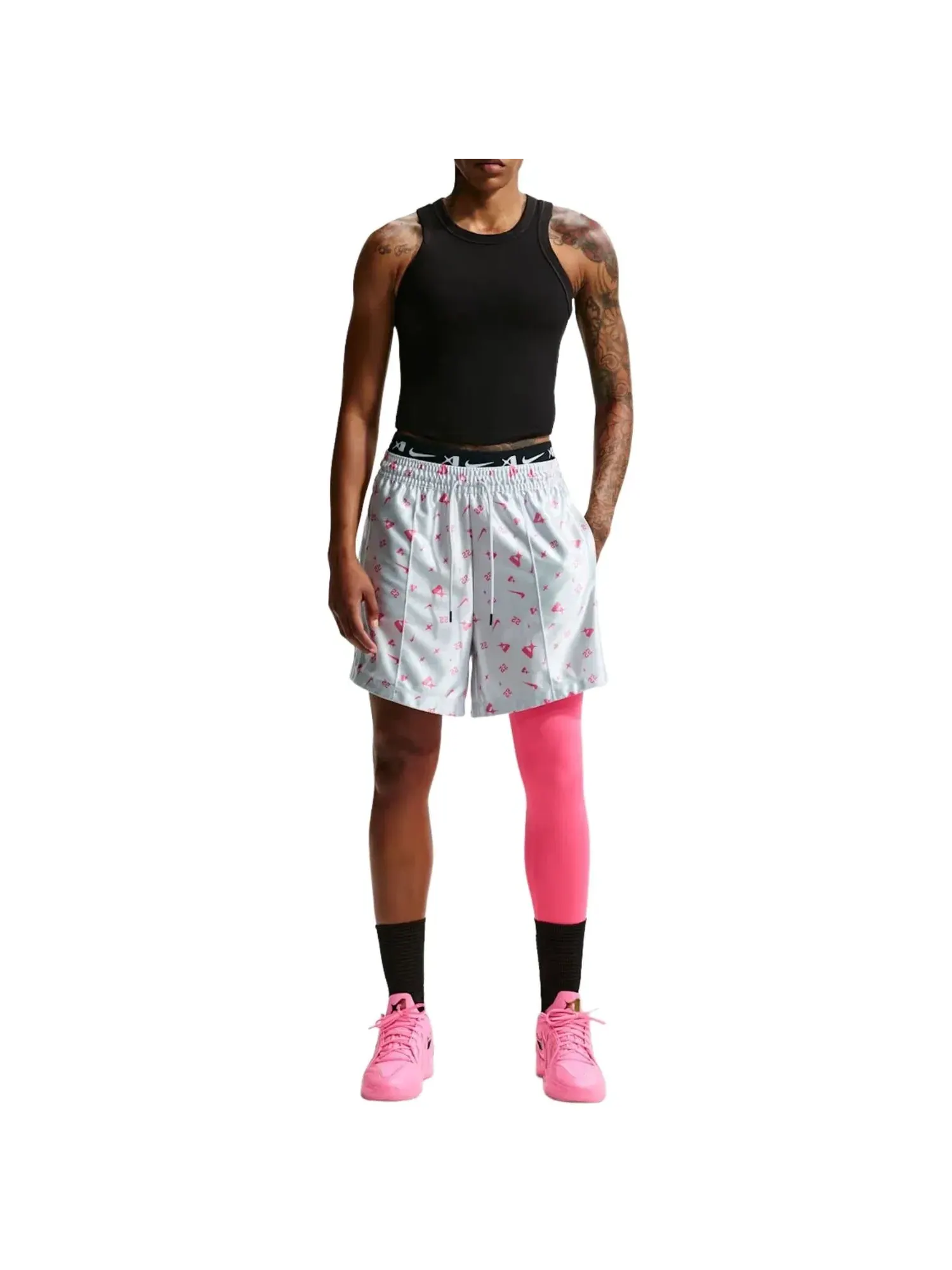 Женские шорты Nike Dri-FIT A'ja Wilson Pure Platinum Hyper Pink — изображение 3 из 4, розовый