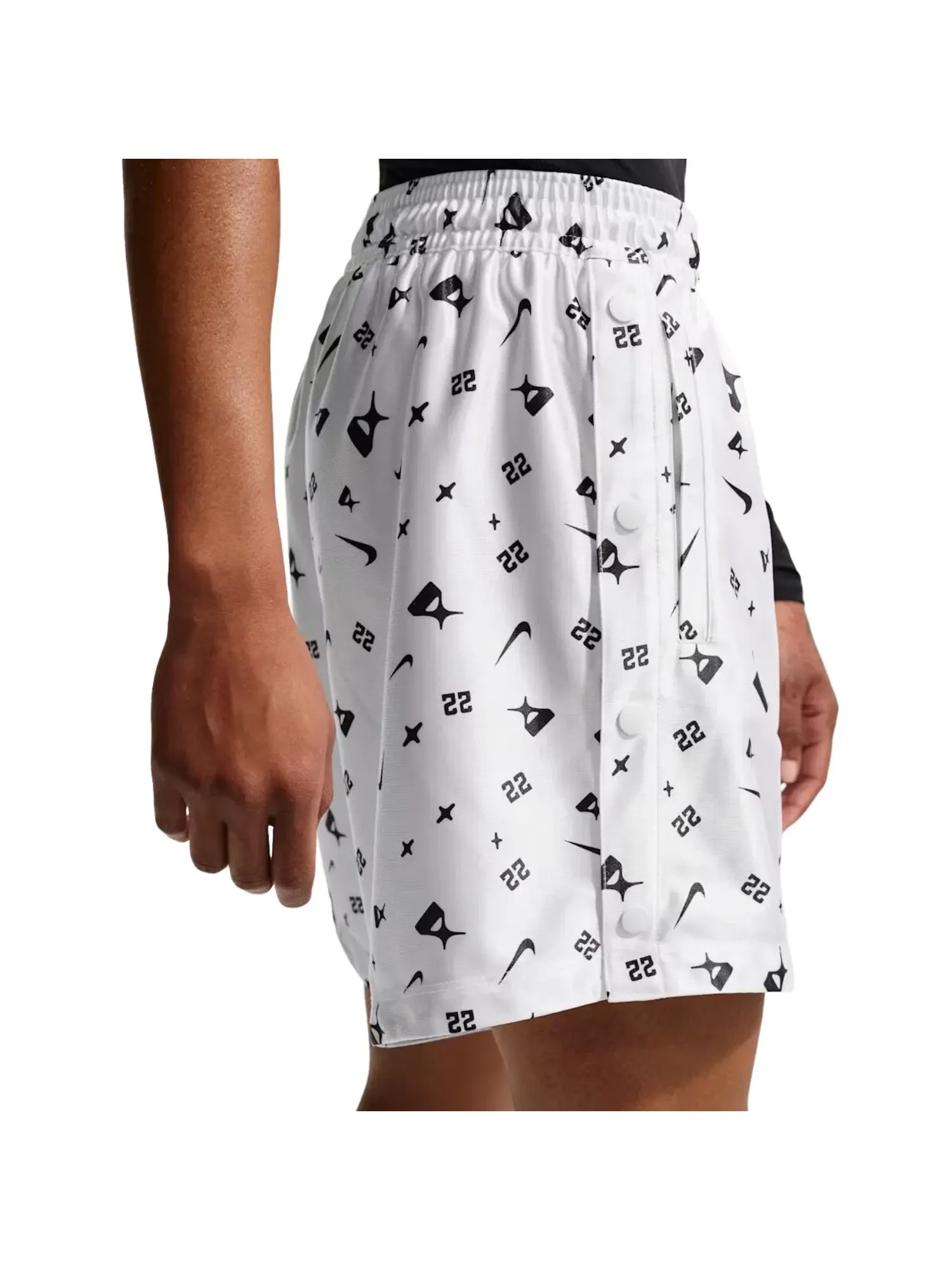 Женские шорты Dri-FIT с моделью A'ja Wilson Nike — изображение 2 из 4, белый