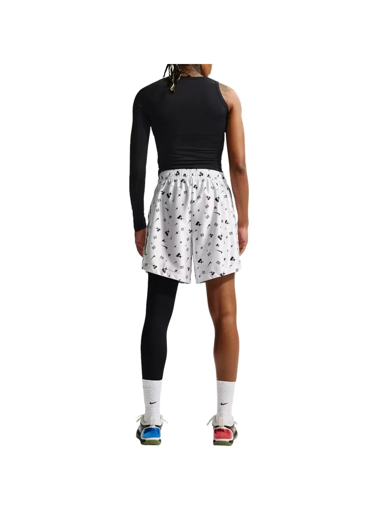 Женские шорты Dri-FIT с моделью A'ja Wilson Nike — изображение 4 из 4, белый
