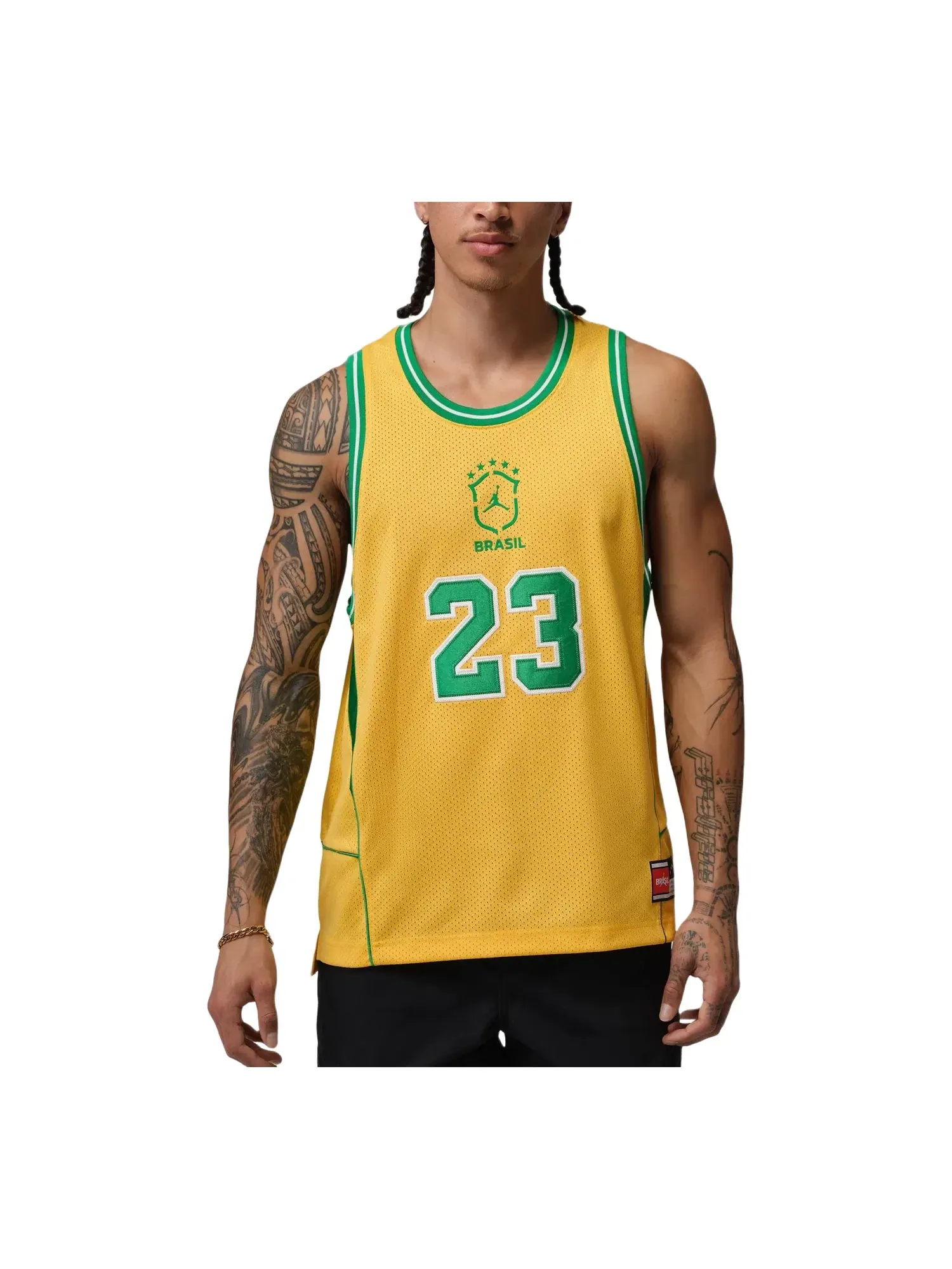 Мужская футболка-джерси Varsity Maize Lucky Green Jordan — изображение 1 из 4, желтый