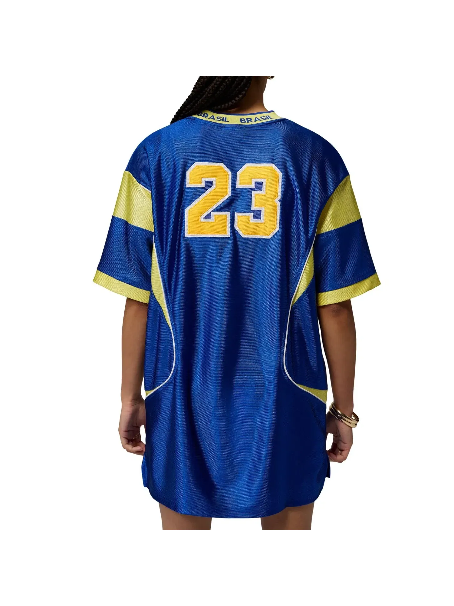 Женское платье Brooklyn Brazil с принтом Air Jordan Old Royal Yellow Pulse — изображение 2 из 2, синий